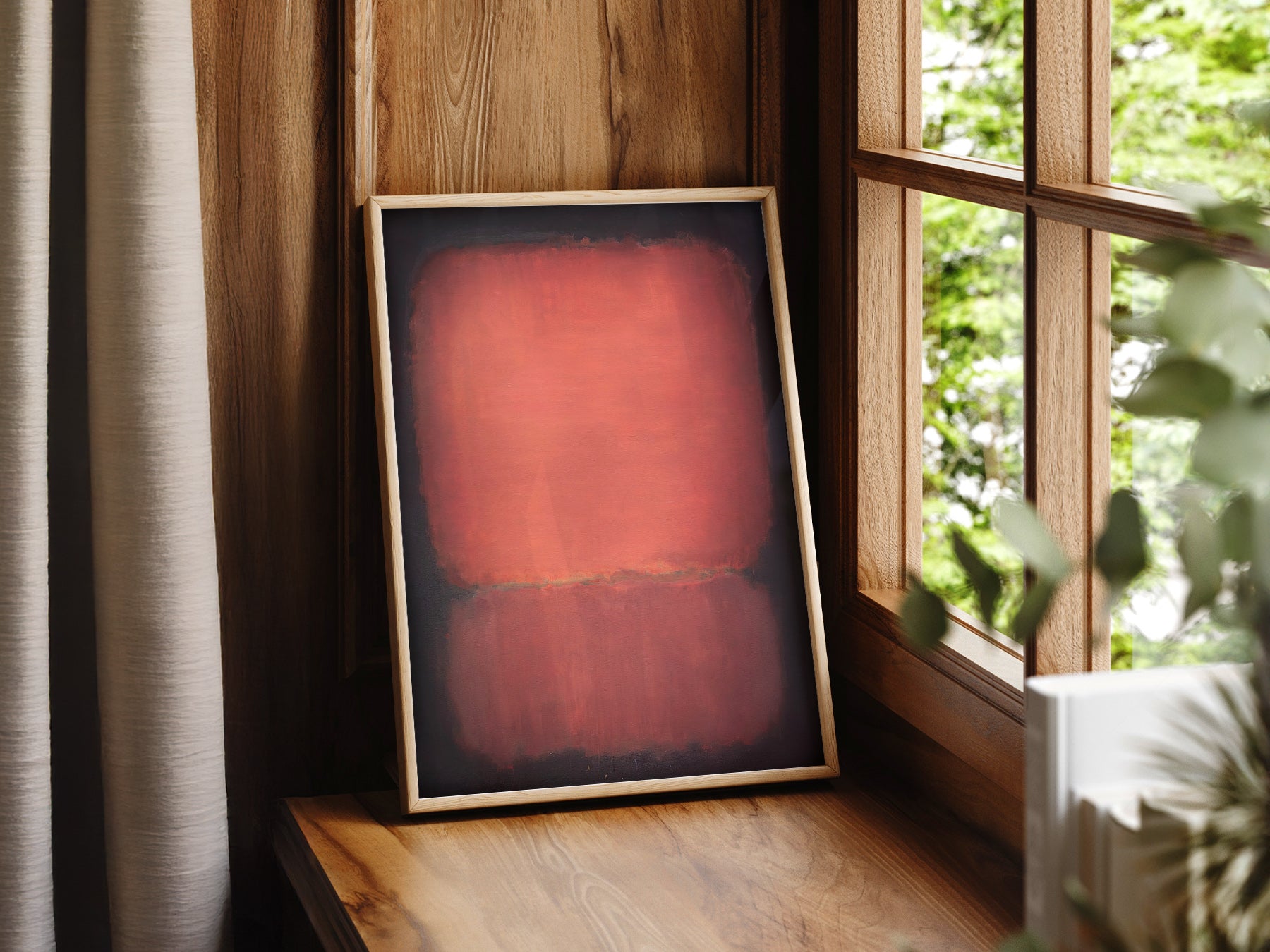 Close-up of Mark Rothko Untitled Red and Black archival print on Premium Matte Paper