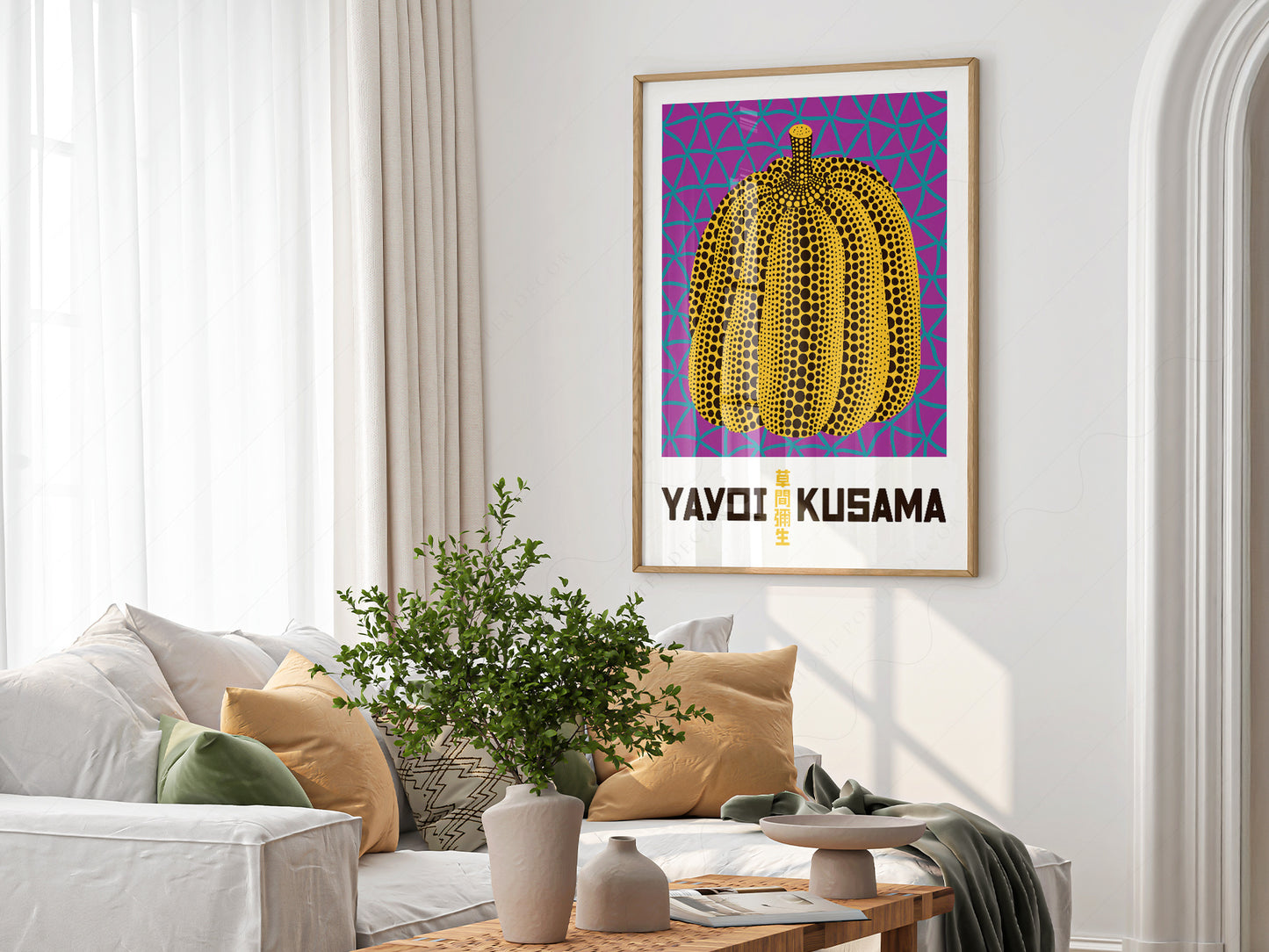Yayoi Kusama Print, Contemporary Wall Decor, Pumpkin Series