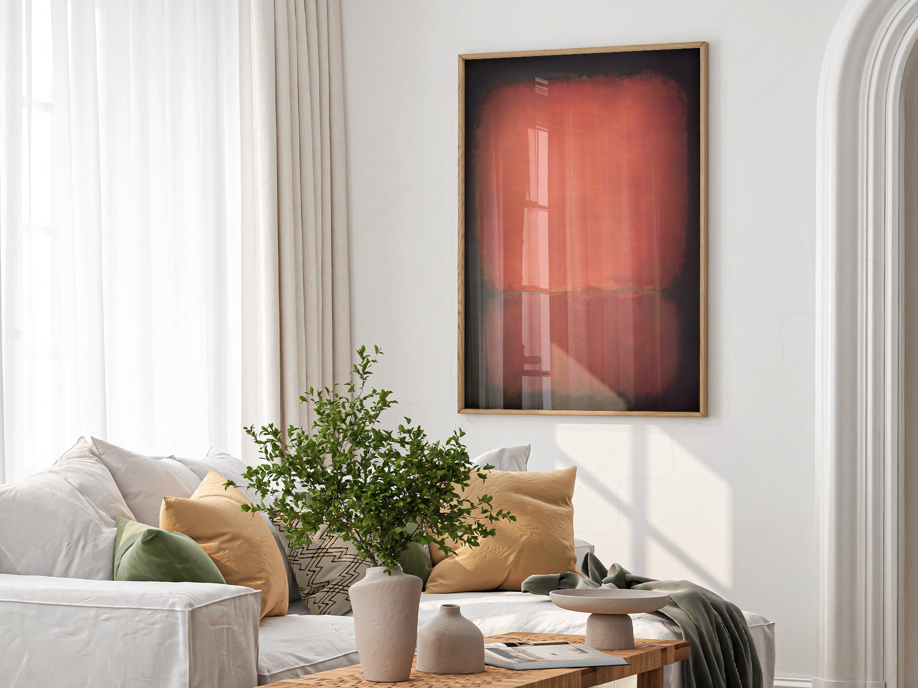 Mark Rothko Untitled Red and Black print on 100% Cotton Matte Paper – texture detail