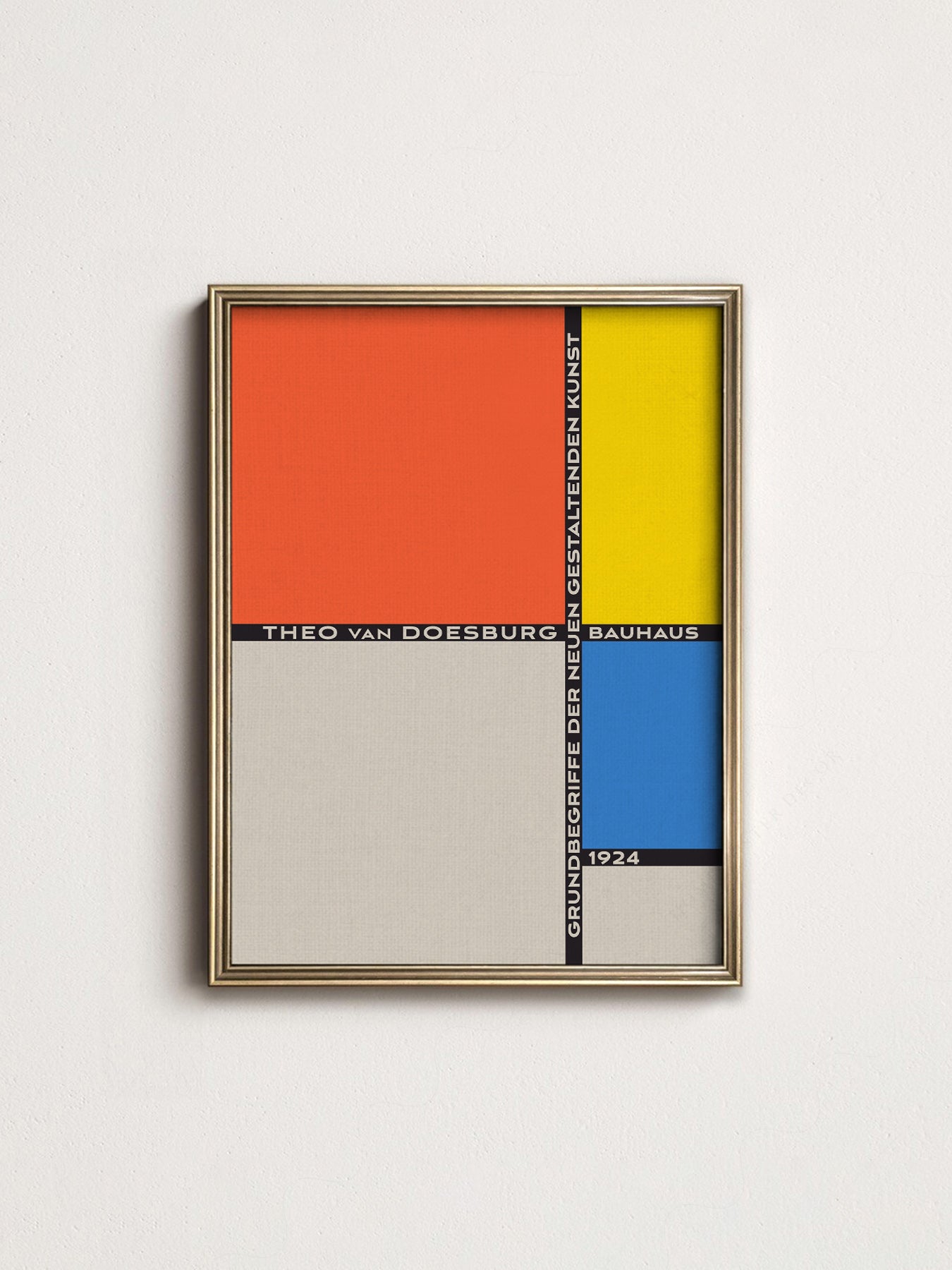 Theo van Doesburg Bauhaus 1924 Art Print – De Stijl Wall Poster