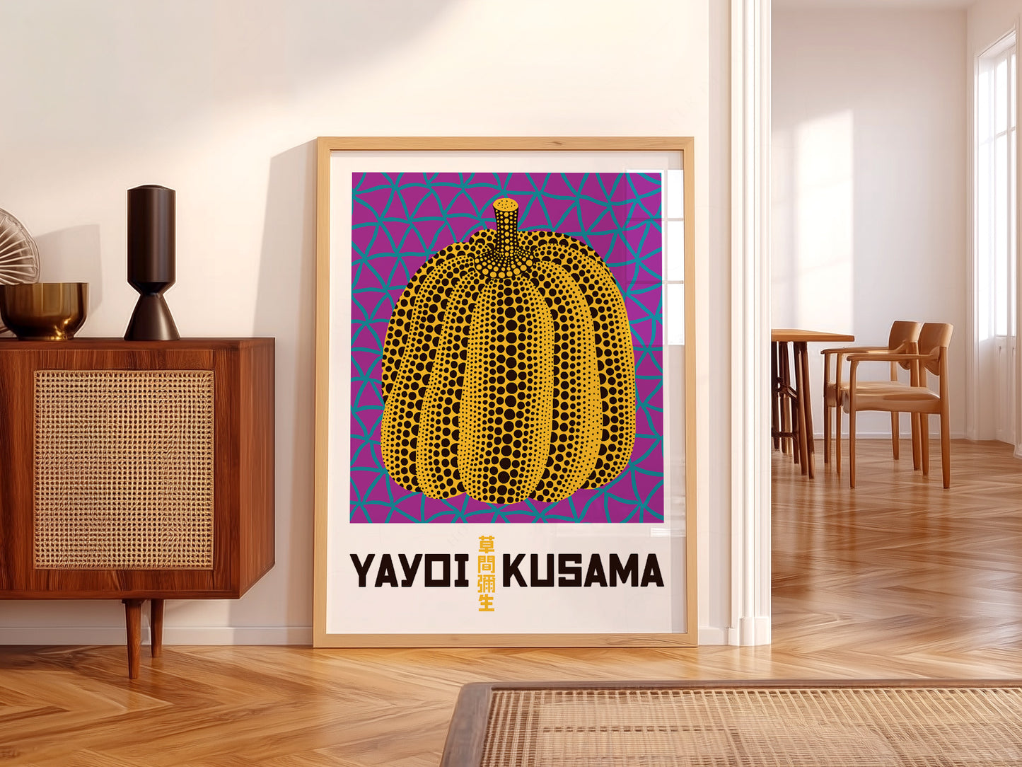 Yayoi Kusama Print, Contemporary Wall Decor, Pumpkin Series