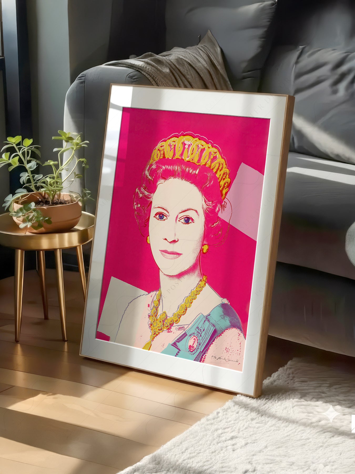 Andy Warhol Queen Elizabeth II Pop print on 100% Cotton Matte Paper – texture detail