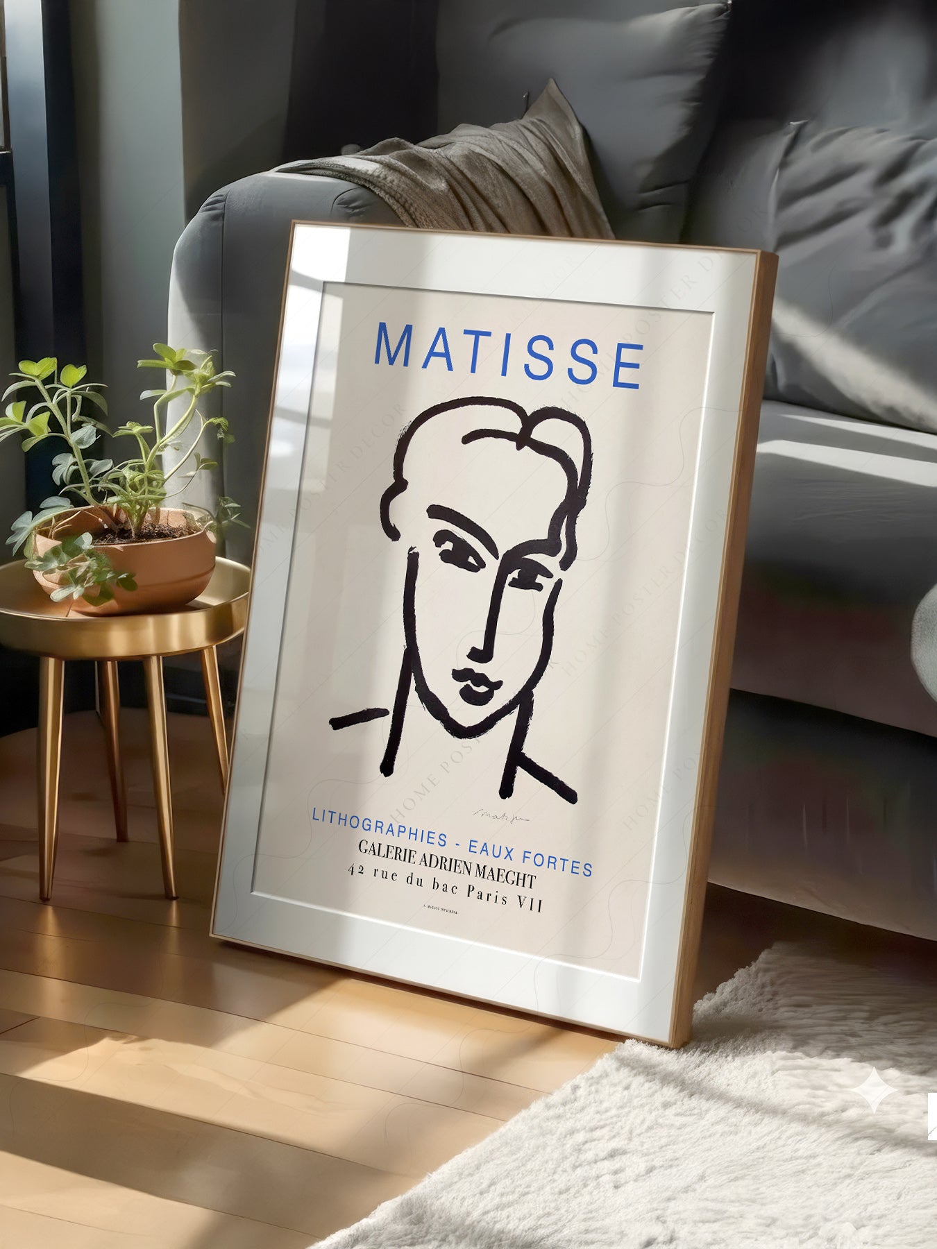 Henri Matisse Lithographies Exhibition Poster – Minimalist Line Art Print
