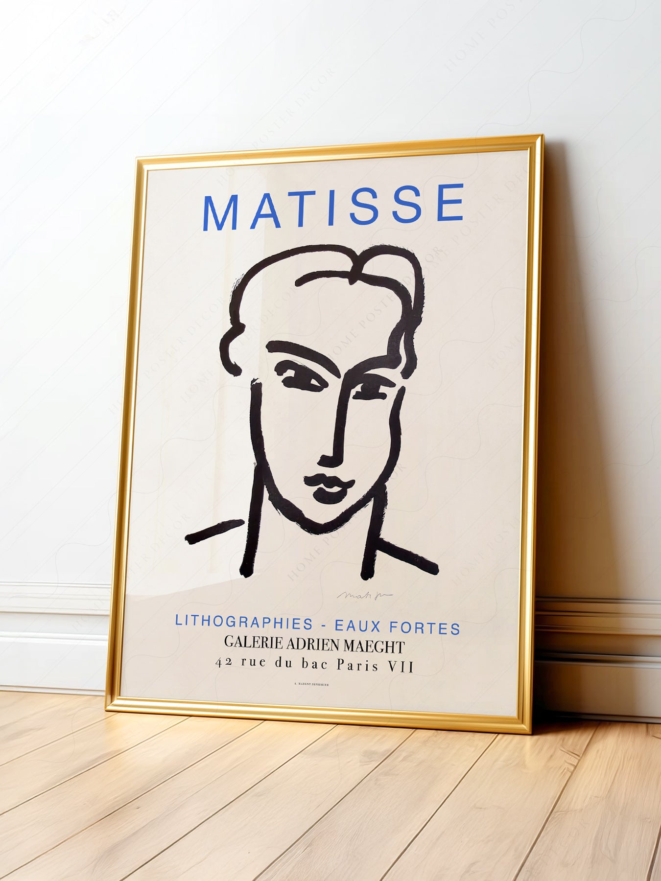 Henri Matisse Lithographies Exhibition Poster – Minimalist Line Art Print