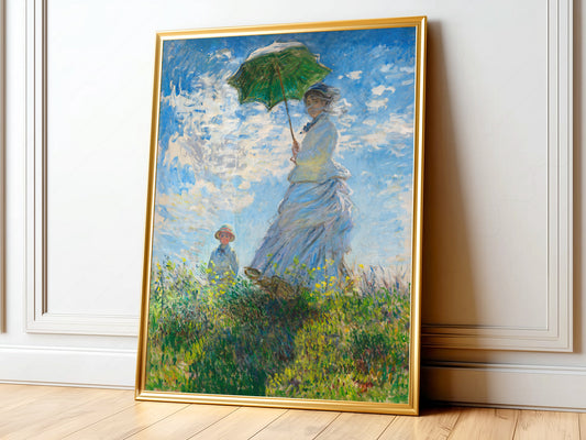 Claude Monet, Woman with a Parasol - Madame Monet and Her Son, 1875