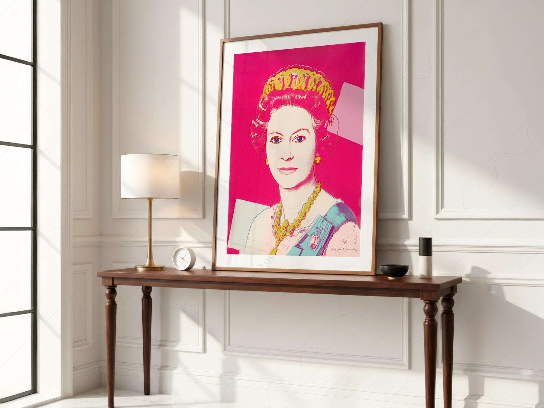 Andy Warhol art print styled in a Scandinavian bedroom