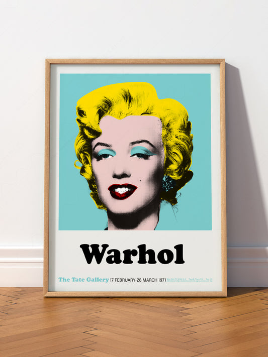 Andy Warhol art print styled in a Scandinavian bedroom