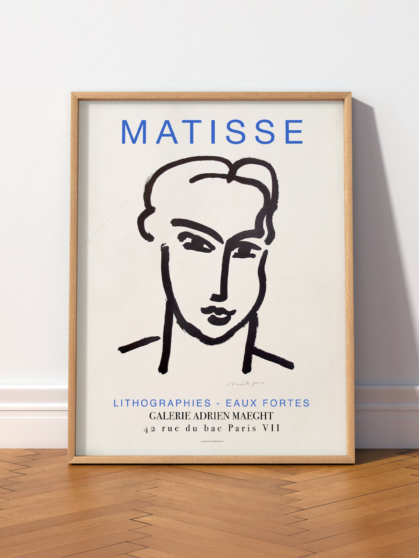 Henri Matisse Lithographies Exhibition Poster – Minimalist Line Art Print