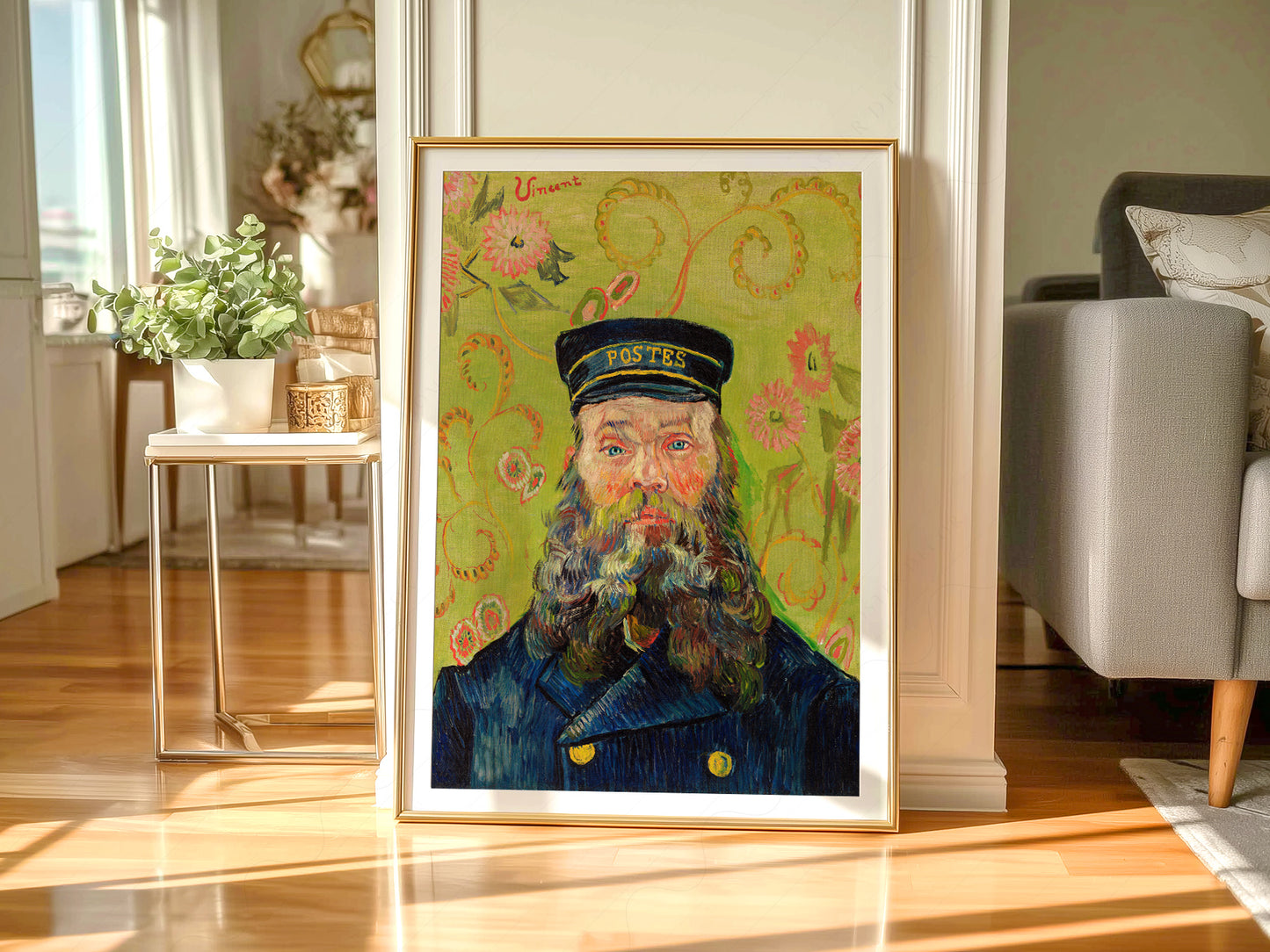 Van Gogh Portrait, The Postman Joseph Roulin, Post-Impressionist Art