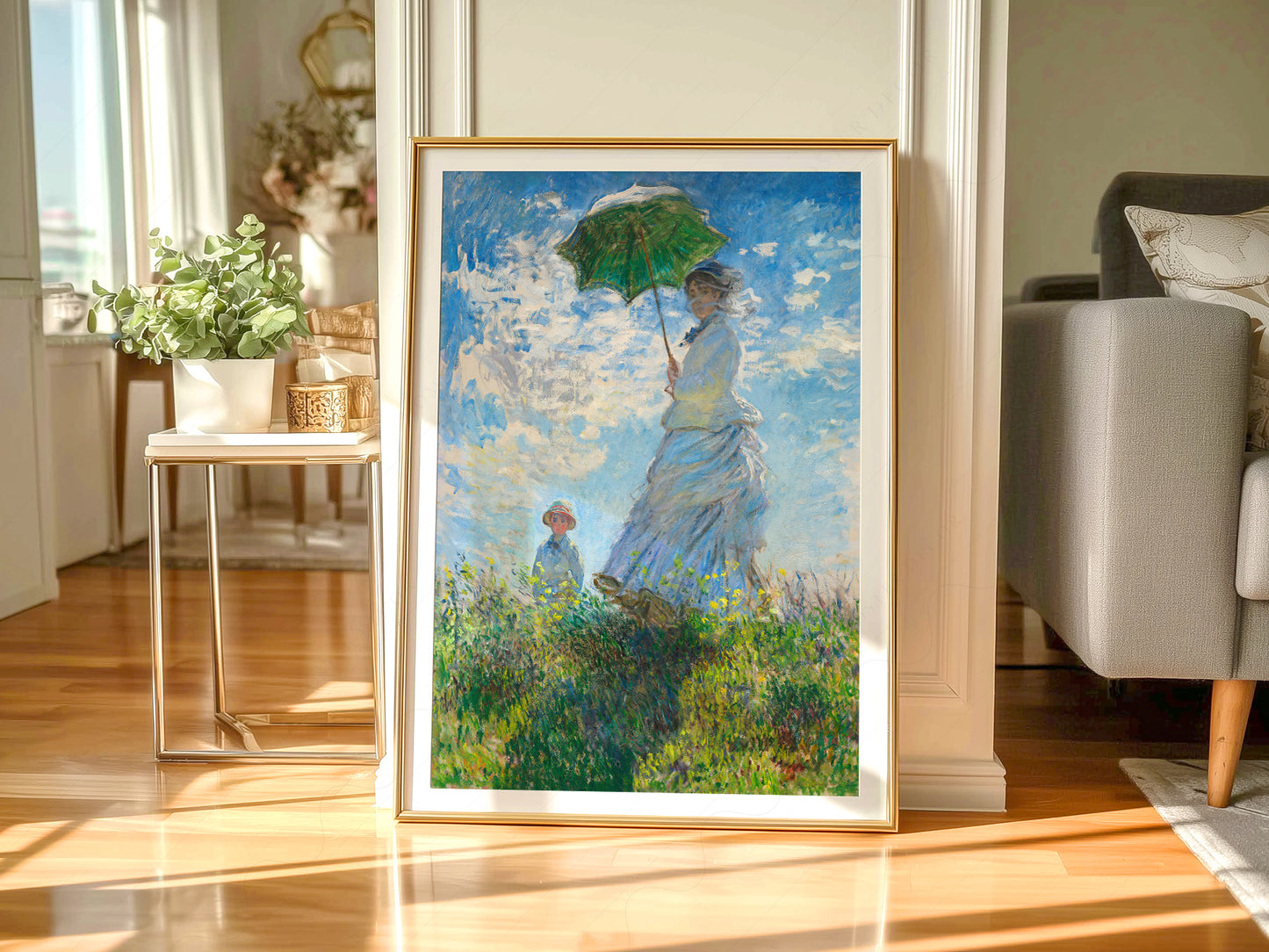 Claude Monet, Woman with a Parasol - Madame Monet and Her Son, 1875