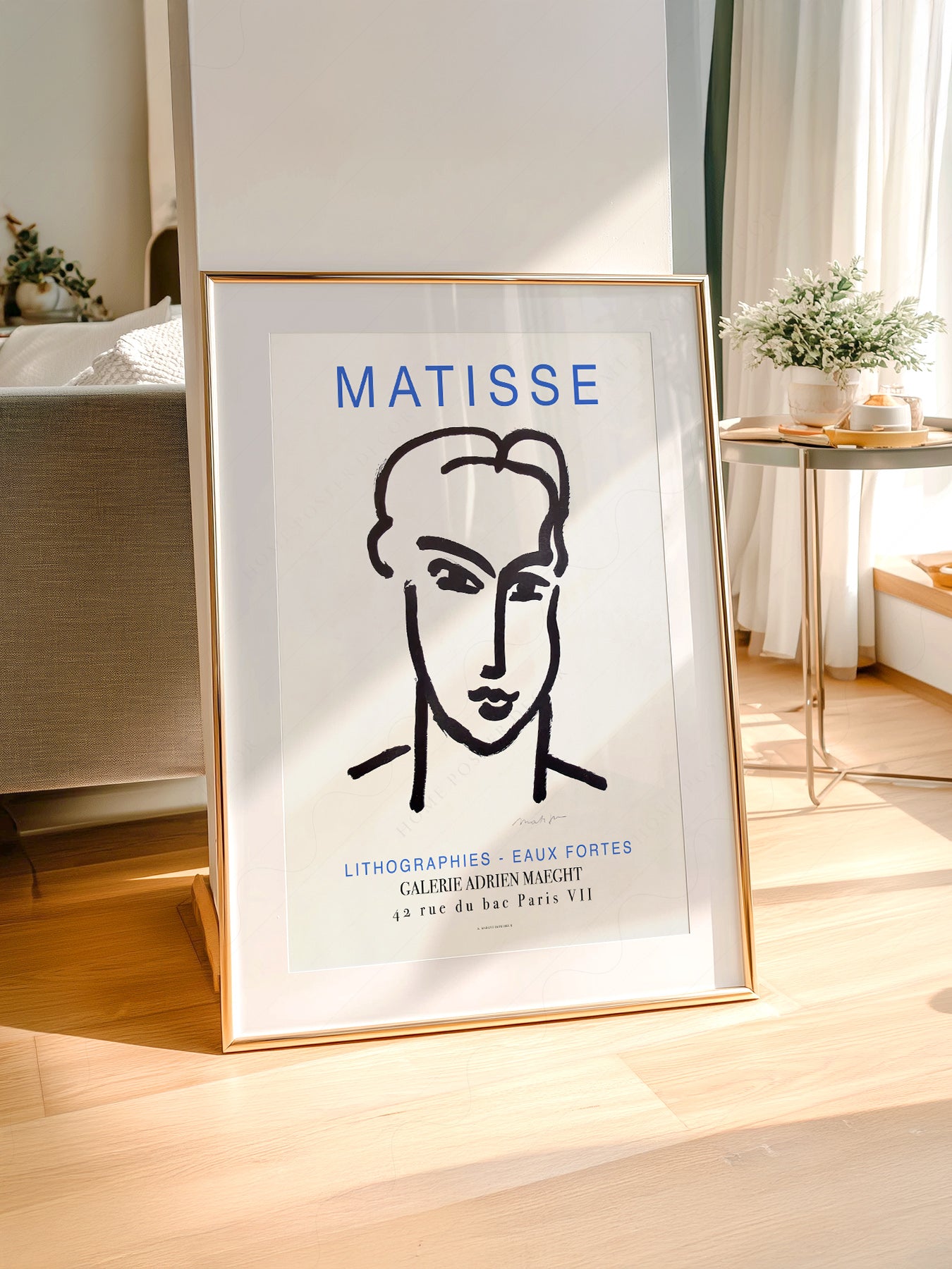 Henri Matisse Lithographies Exhibition Poster – Minimalist Line Art Print