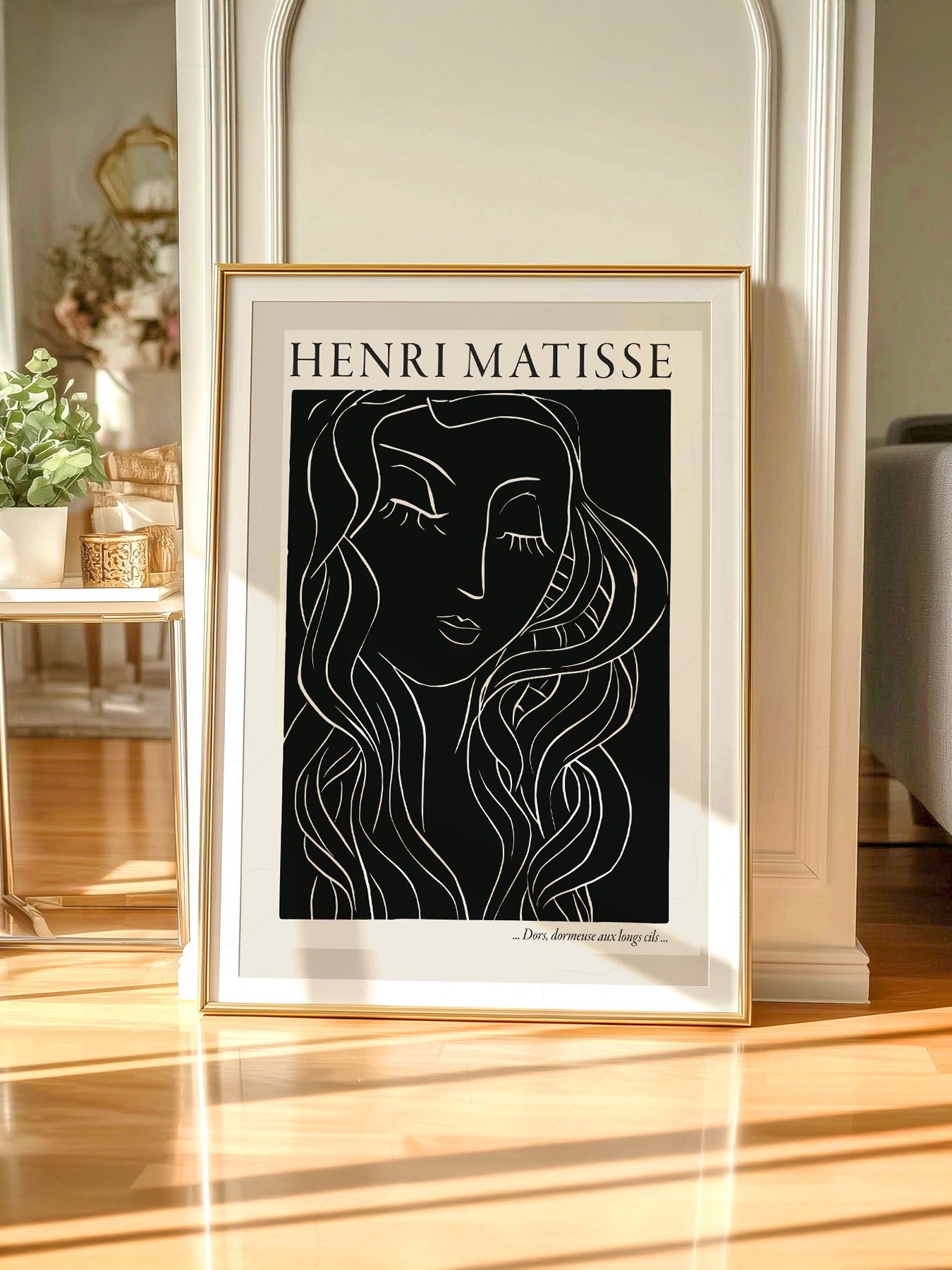 Henri Matisse Dors Dormeuse Art Print – Modern Line Art Wall Decor
