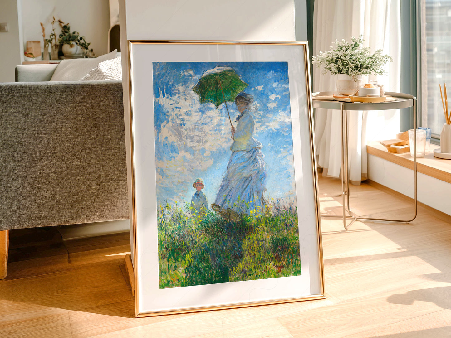 Claude Monet, Woman with a Parasol - Madame Monet and Her Son, 1875