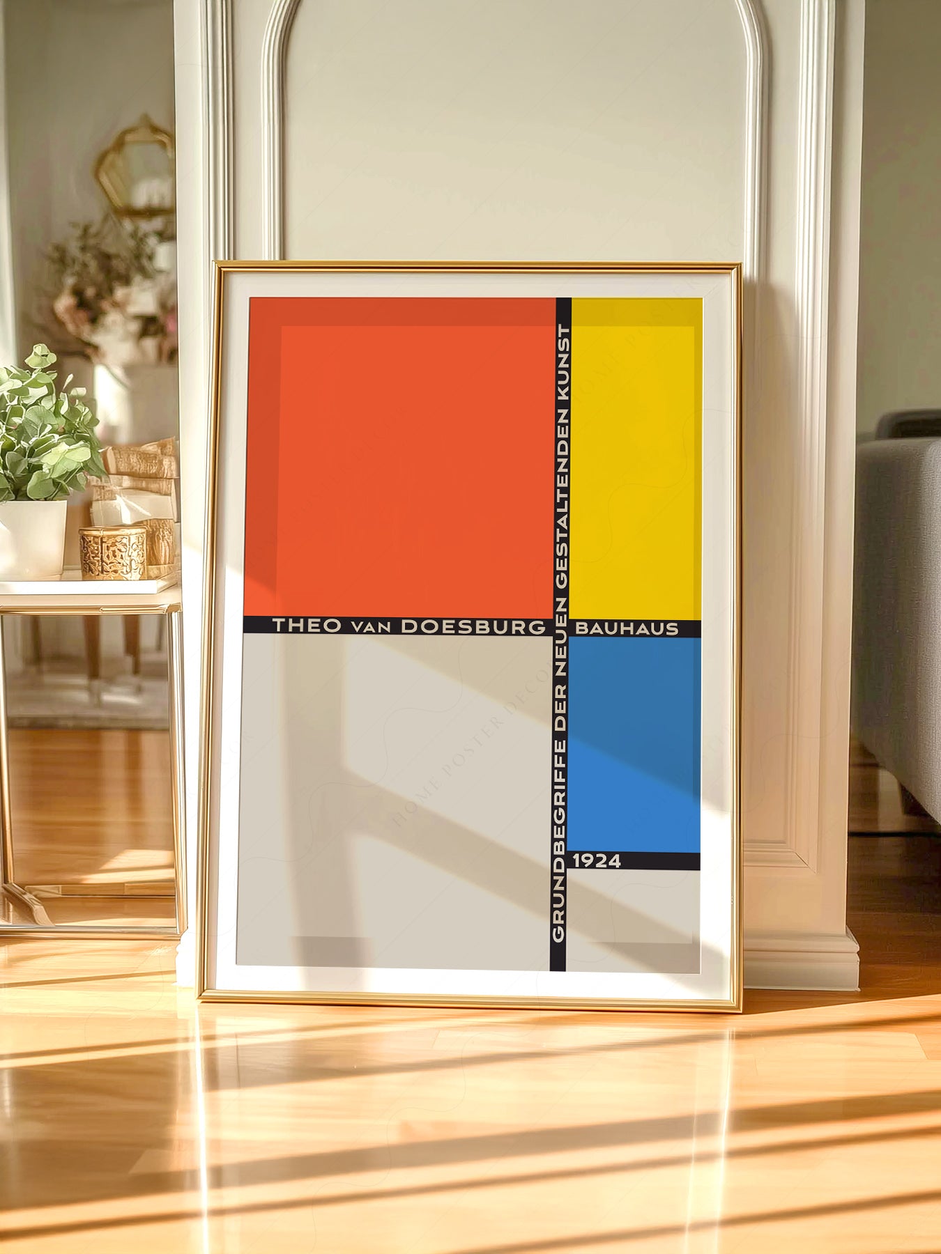 Gallery wall featuring Theo van Doesburg Bauhaus 1924 fine art print