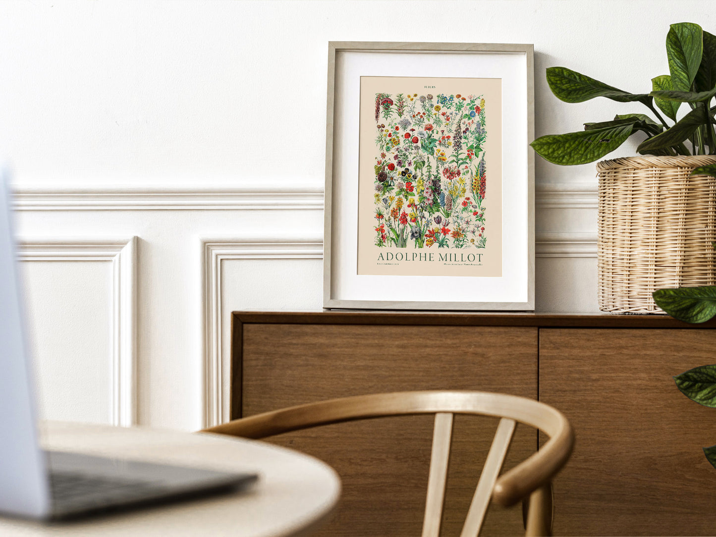 Adolphe Millot Poster, Vintage Floral Illustration Prints