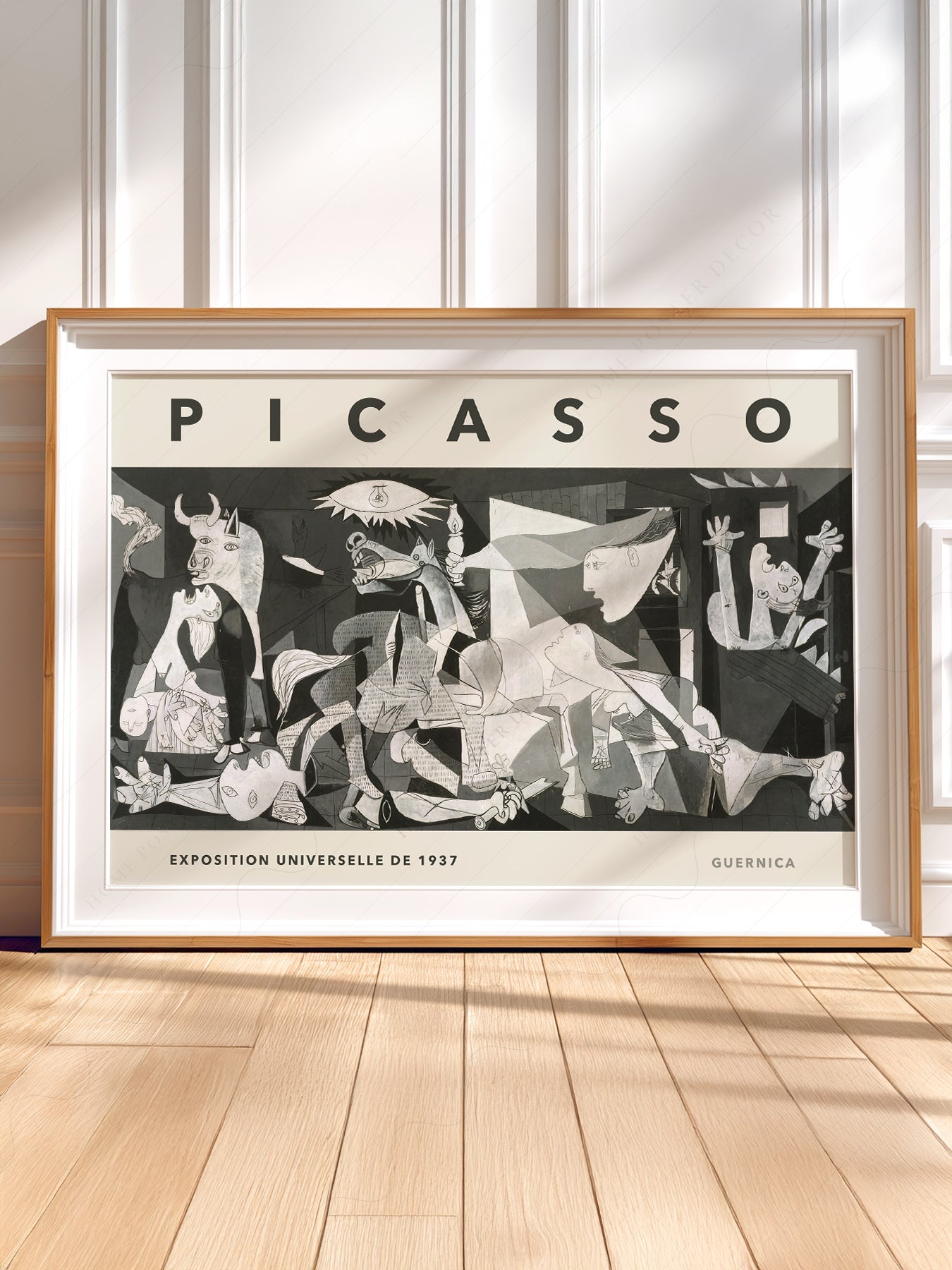 Pablo Picasso wall art in a cozy home study or reading room