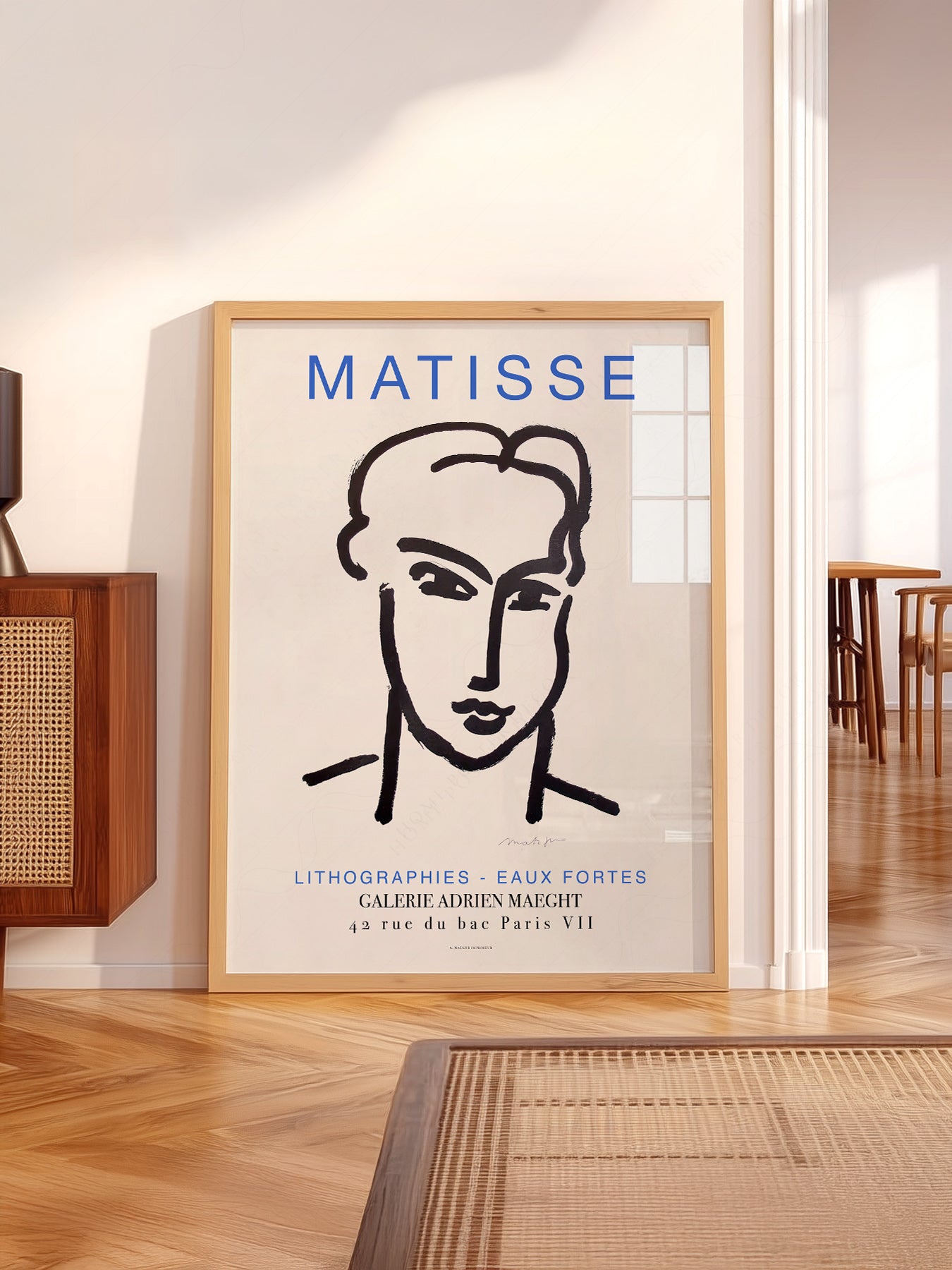 Henri Matisse Lithographies Exhibition Poster – Minimalist Line Art Print