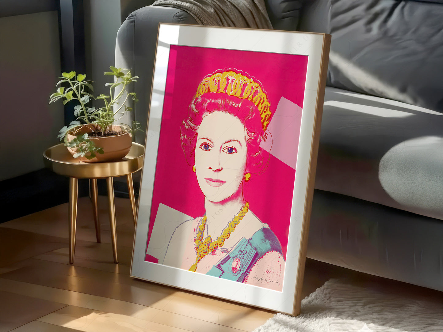 Andy Warhol Queen Elizabeth II Pop print on 100% Cotton Matte Paper – texture detail