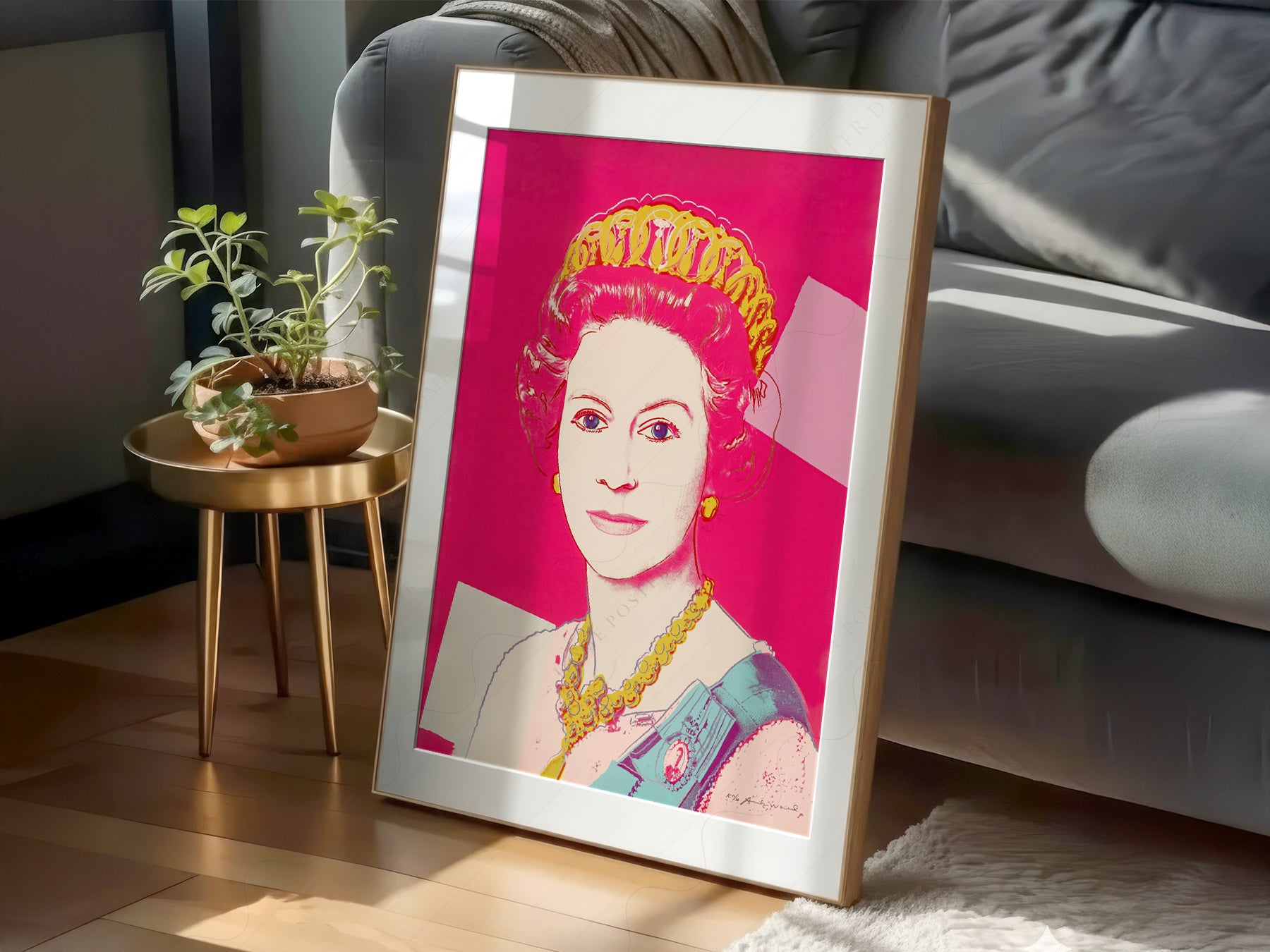 Andy Warhol Queen Elizabeth II Pop print on 100% Cotton Matte Paper – texture detail