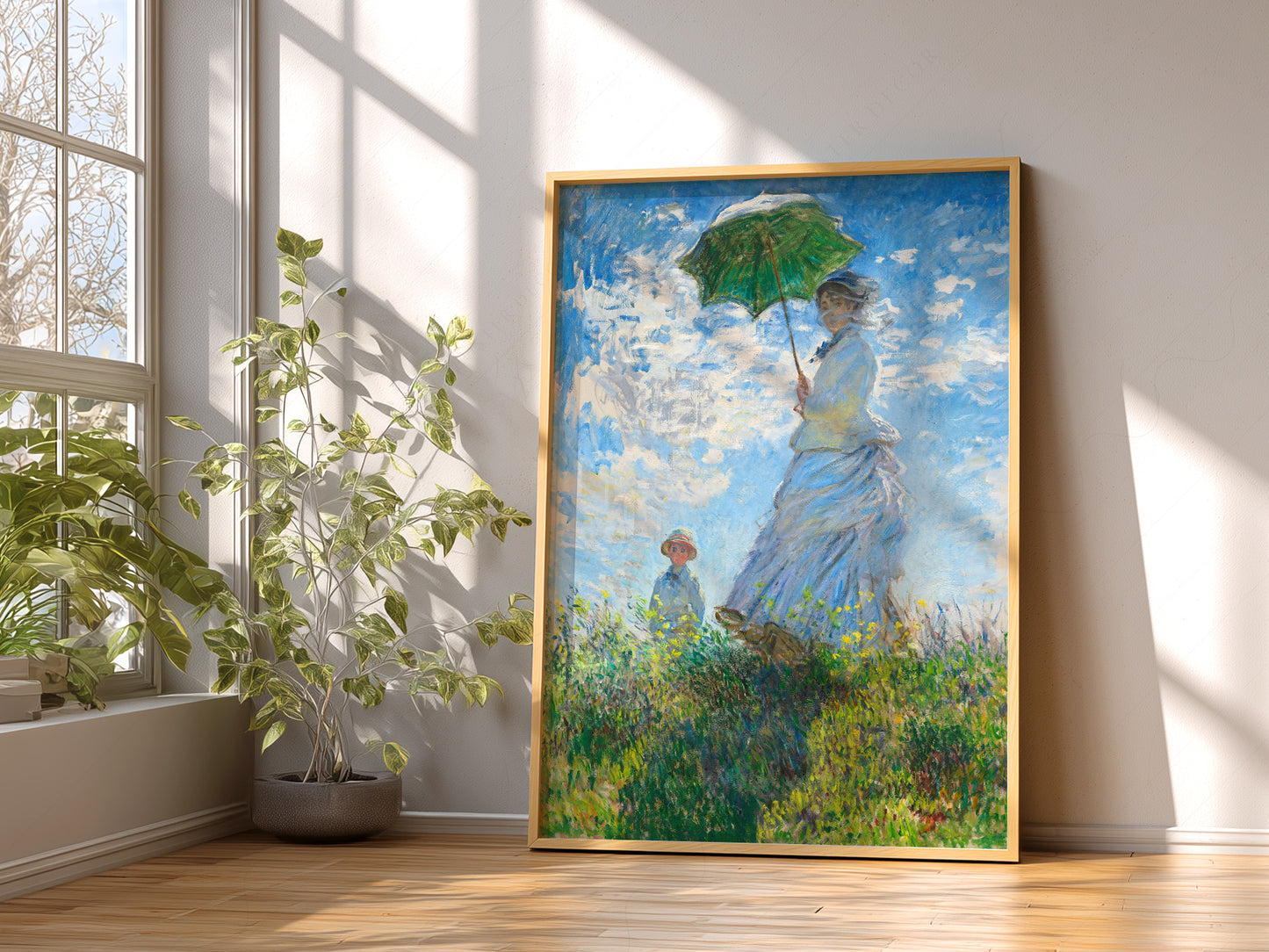 Claude Monet, Woman with a Parasol - Madame Monet and Her Son, 1875