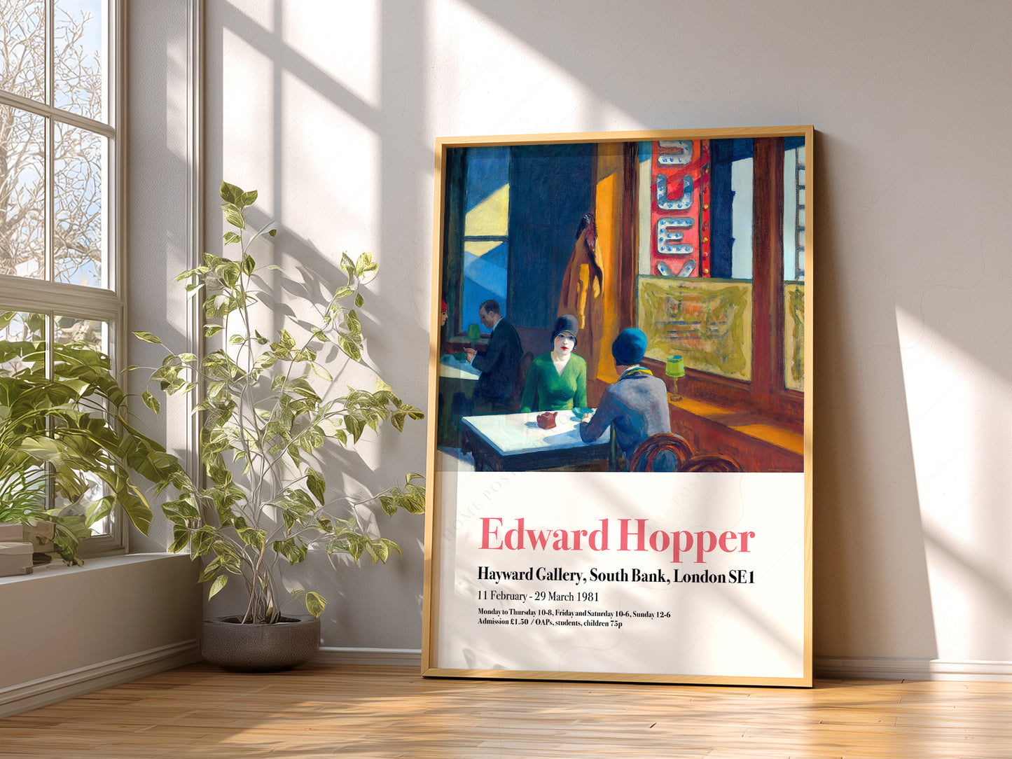Gallery wall featuring Edward Hopper Chop Suey Exhibition fine art print