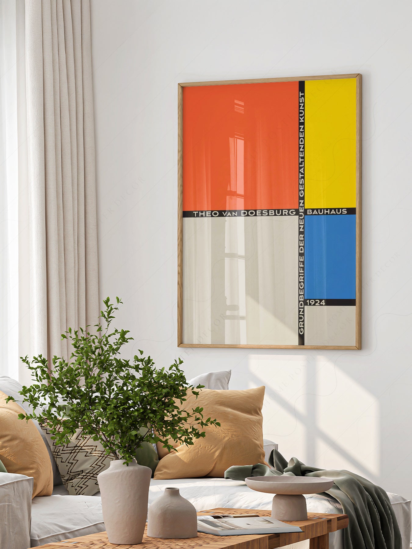 Close-up of Theo van Doesburg Bauhaus 1924 archival print on Premium Matte Paper