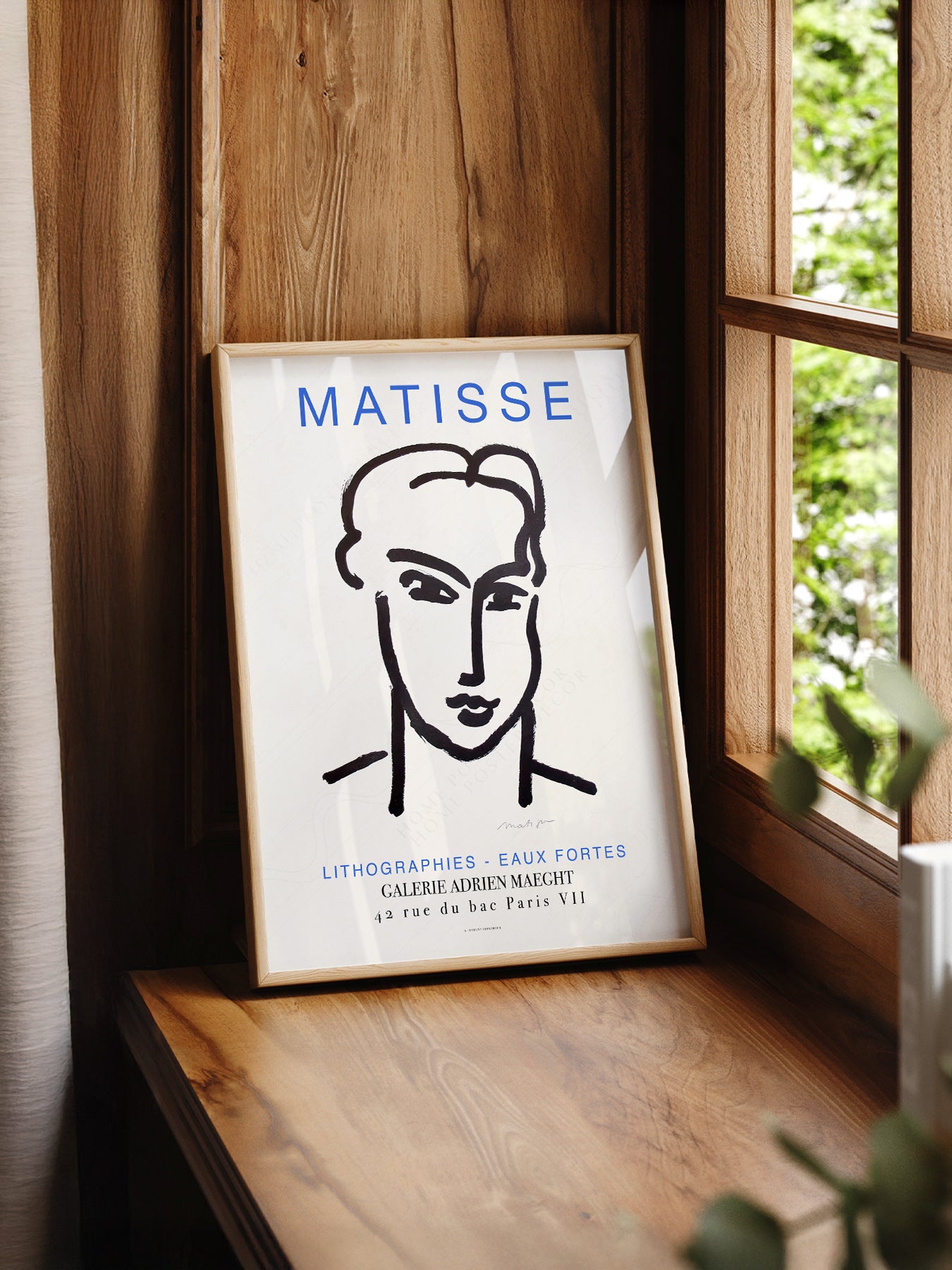 Henri Matisse Lithographies Exhibition Poster – Minimalist Line Art Print