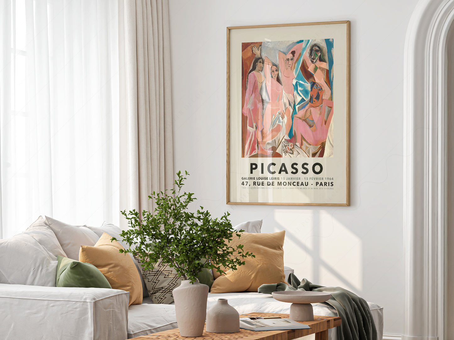 Pablo Picasso,  Les Demoiselles d'Avignon 1907, Cubist movement art