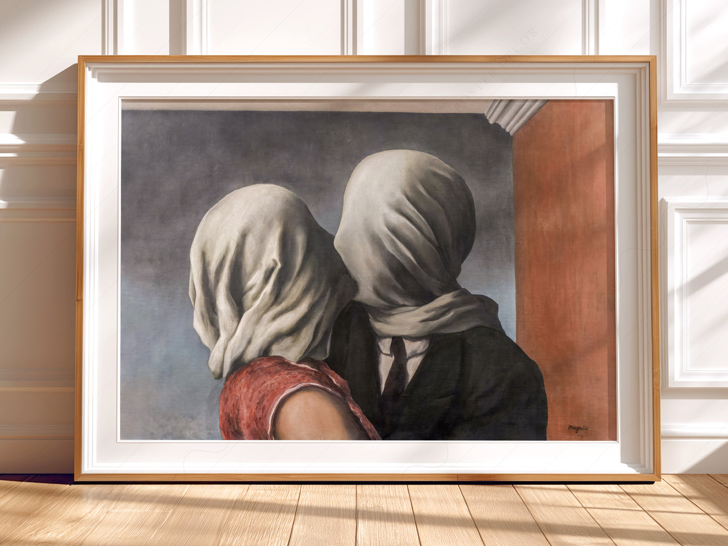 Gallery wall featuring René Magritte The Lovers fine art print