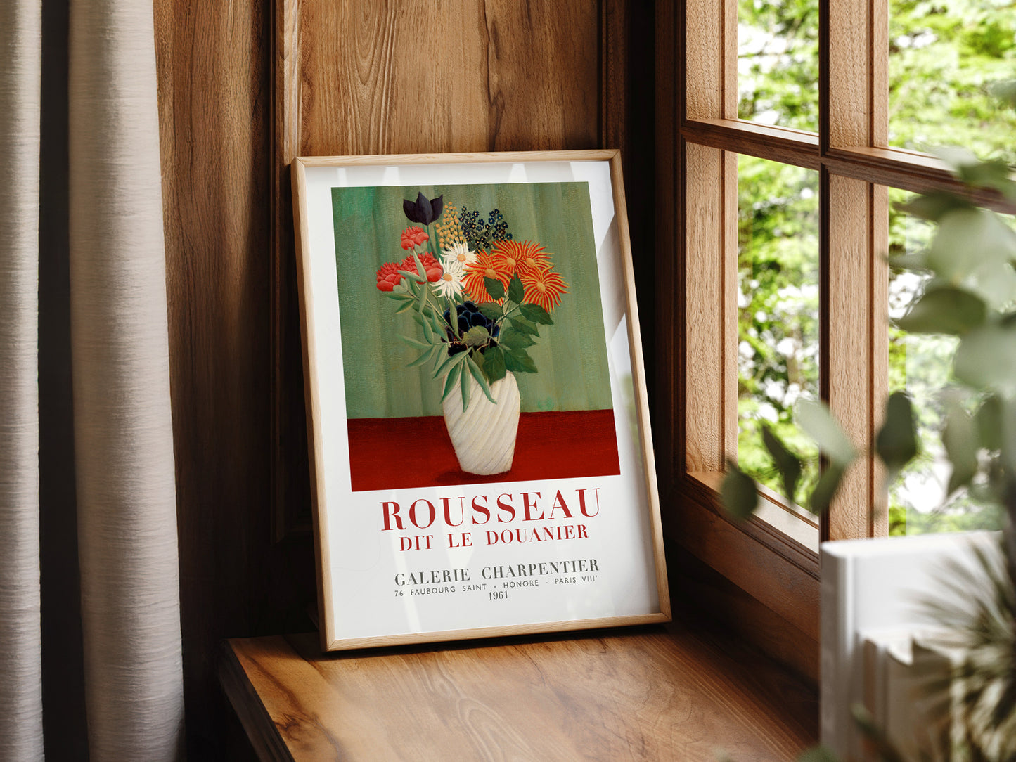 Gallery wall featuring Henri Rousseau Bouquet of Flowers fine art print