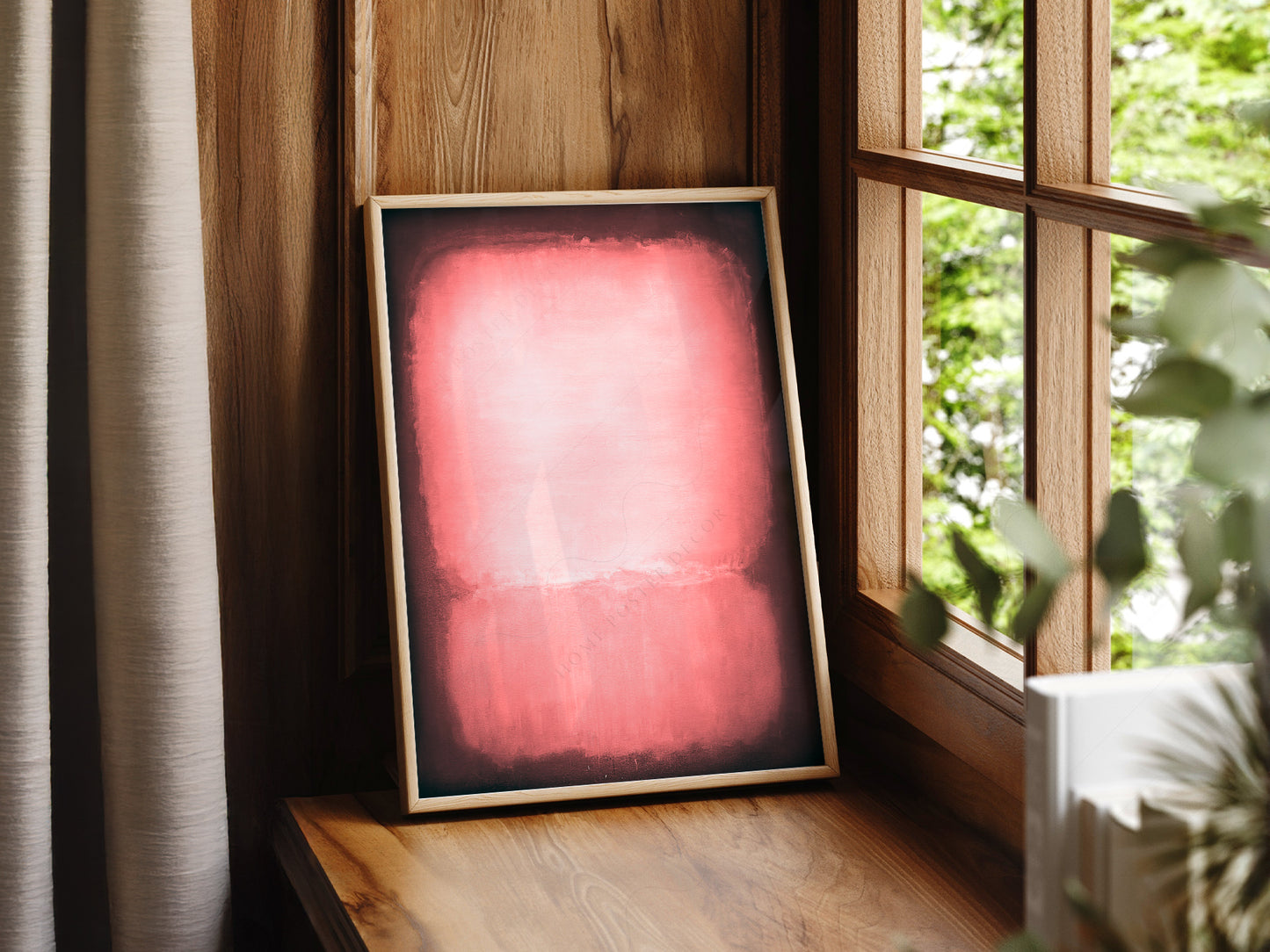 Mark Rothko art print styled in a Scandinavian bedroom