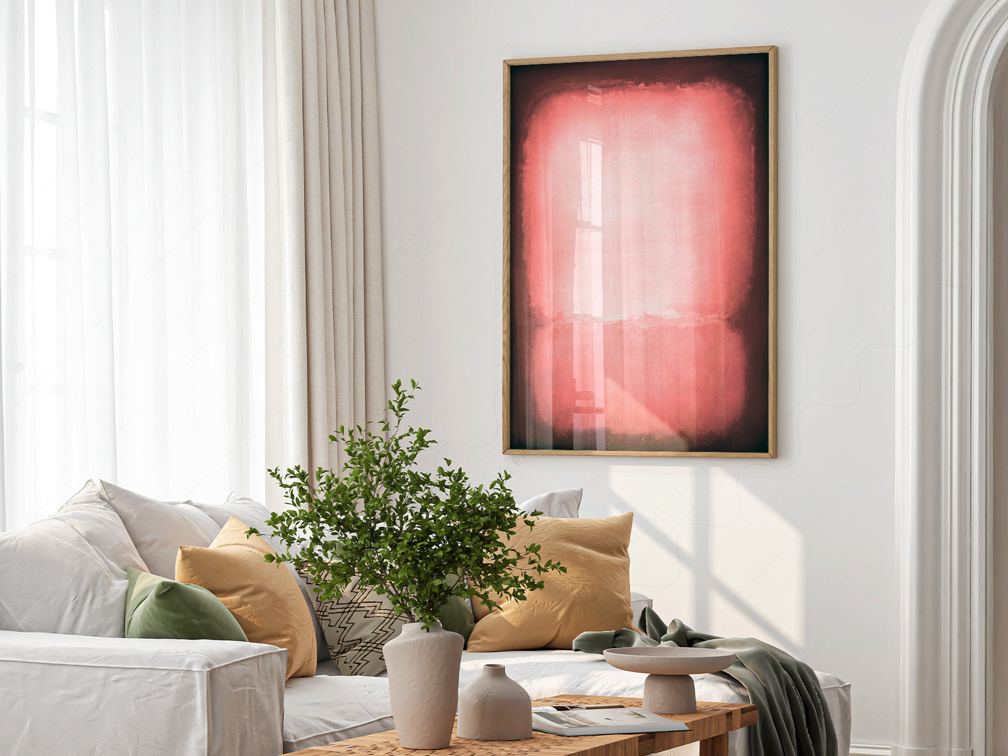 Mark Rothko Untitled Pink and Black print on 100% Cotton Matte Paper – texture detail
