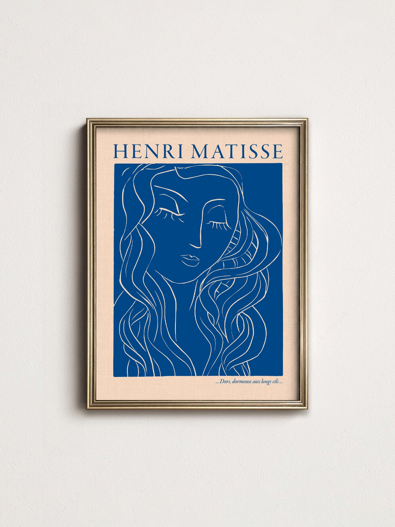 Henri Matisse Dors Dormeuse aux Longs Cils Art Print – Blue Line Art