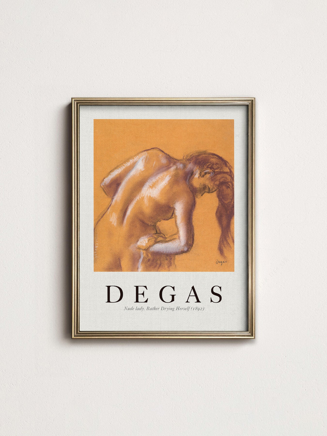 Edgar Degas Bather Drying Herself Art Print – Impressionist Wall Decor