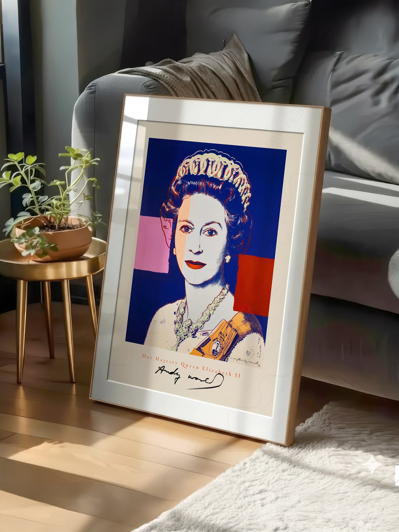 Andy Warhol Queen Elizabeth II Pop print on 100% Cotton Matte Paper – texture detail