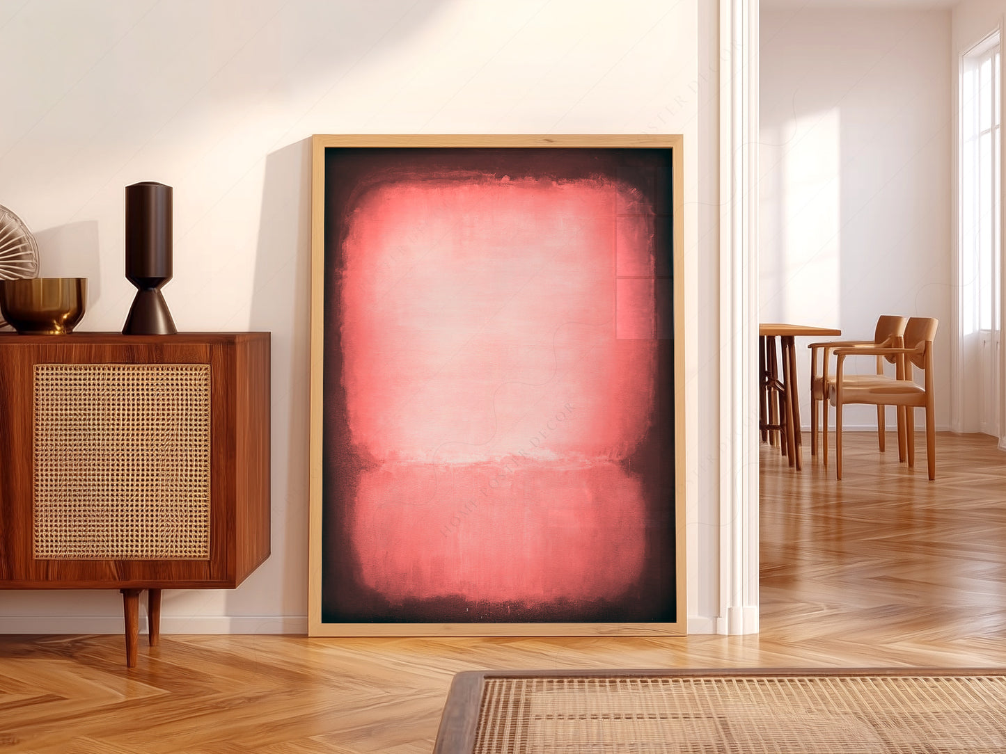 Mark Rothko wall art in a cozy home study or reading room