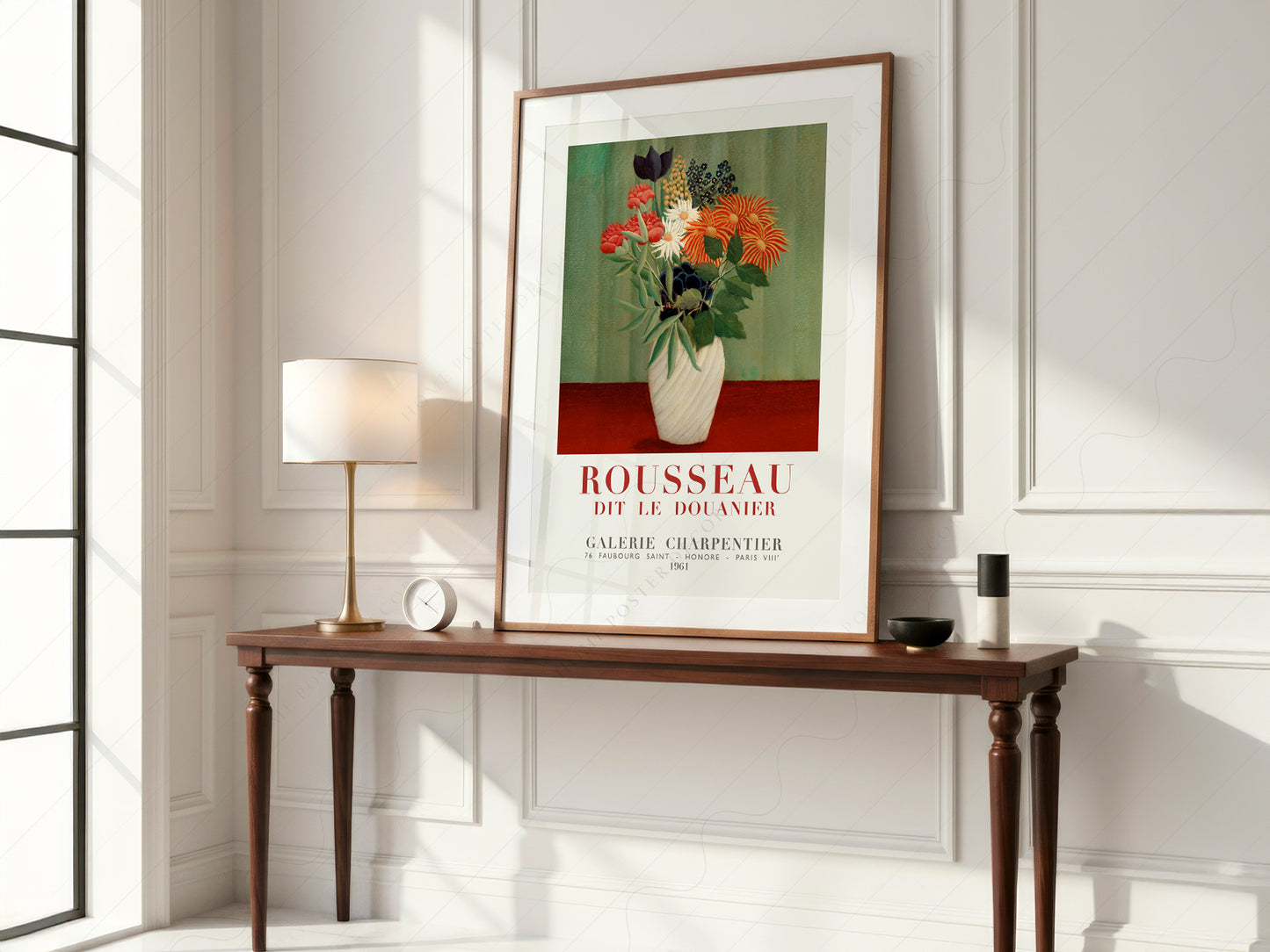 Multiple size options for Henri Rousseau Bouquet of Flowers wall art print display