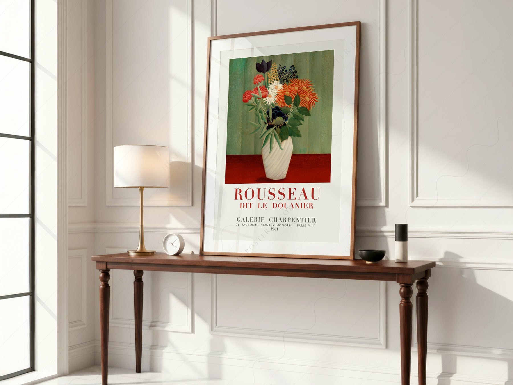 Multiple size options for Henri Rousseau Bouquet of Flowers wall art print display