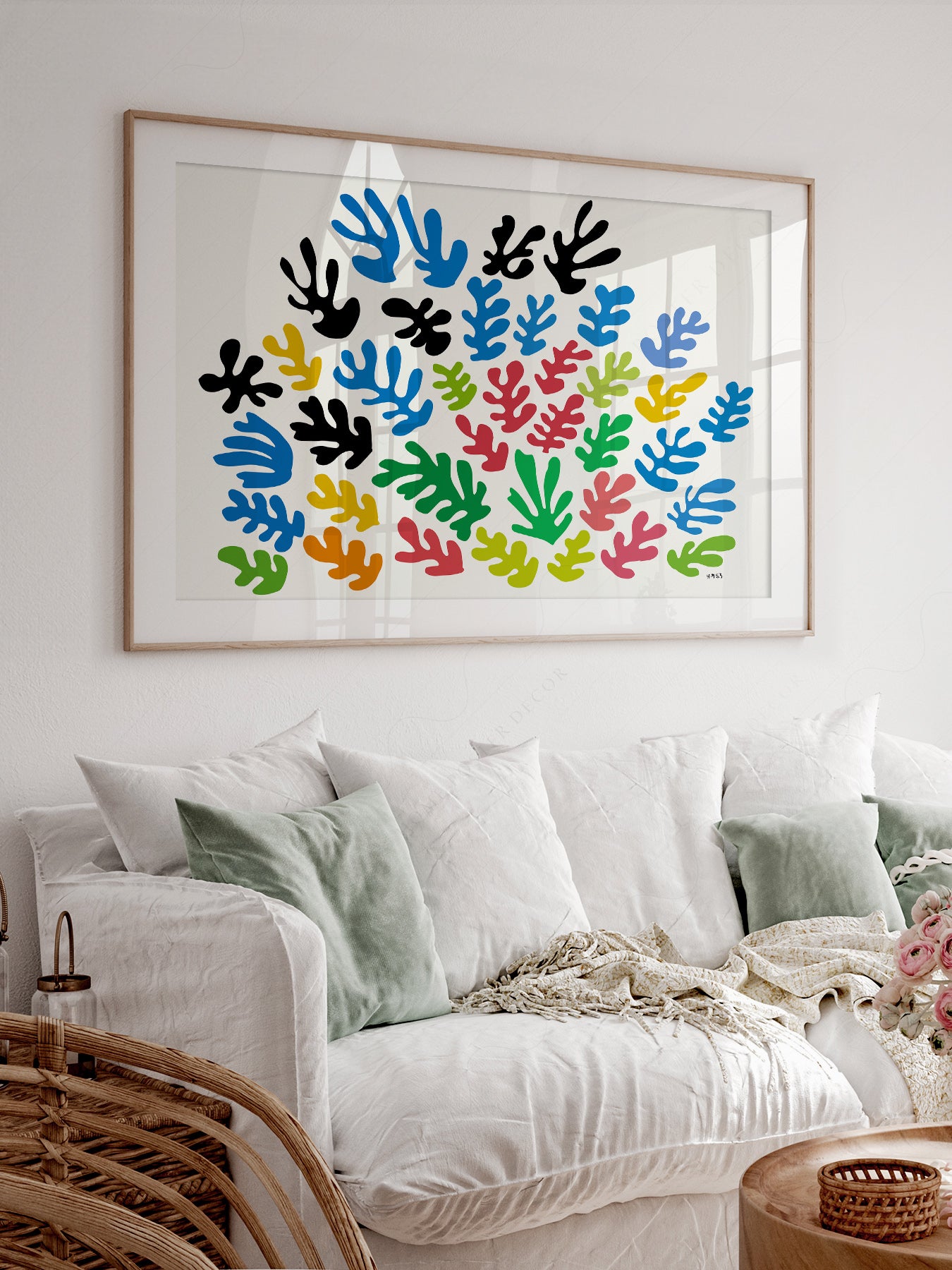 Henri Matisse La Gerbe Cut-Outs Art Print – Colorful Modern Wall Poster