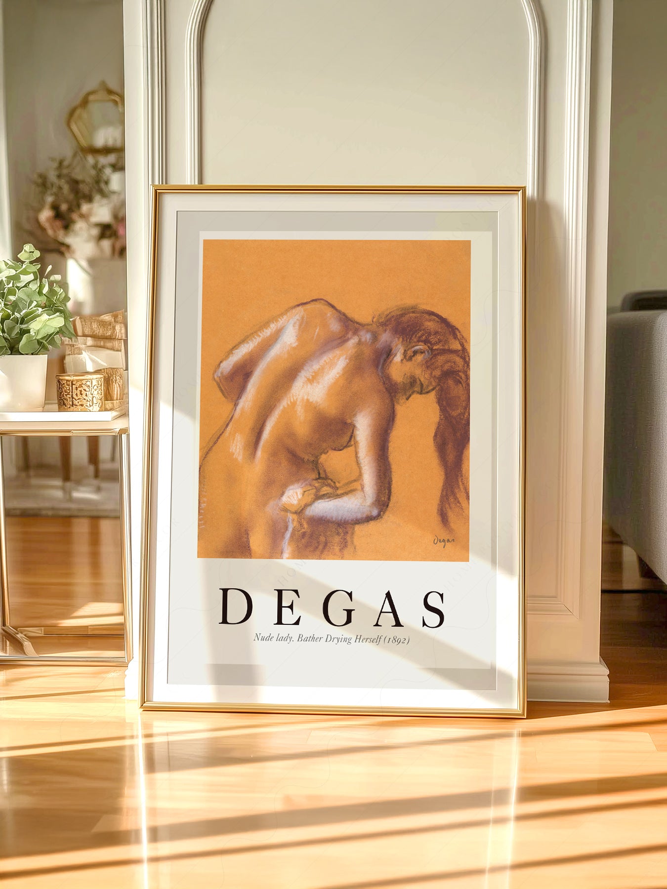 Gallery wall featuring Edgar Degas Bather Drying Herself fine art print