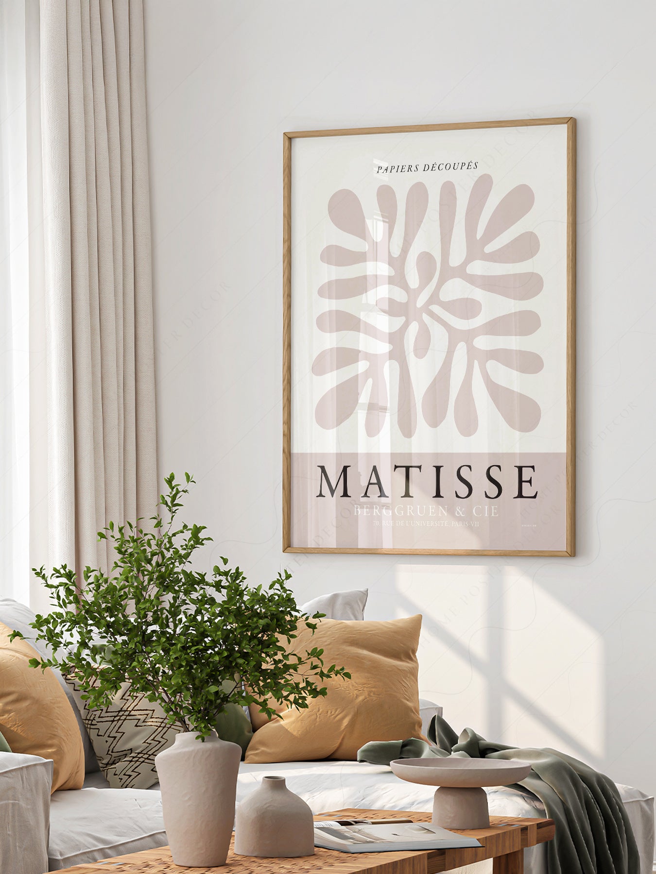 Henri Matisse Papiers Découpés Art Print – Neutral Cut-Outs Poster