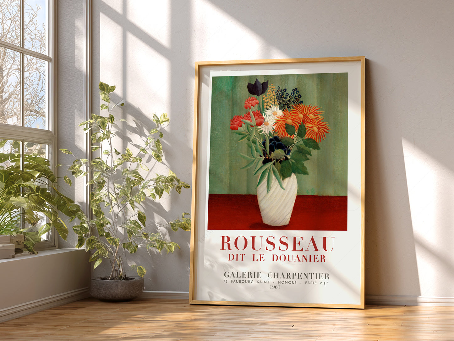Close-up of Henri Rousseau Bouquet of Flowers archival print on Premium Matte Paper