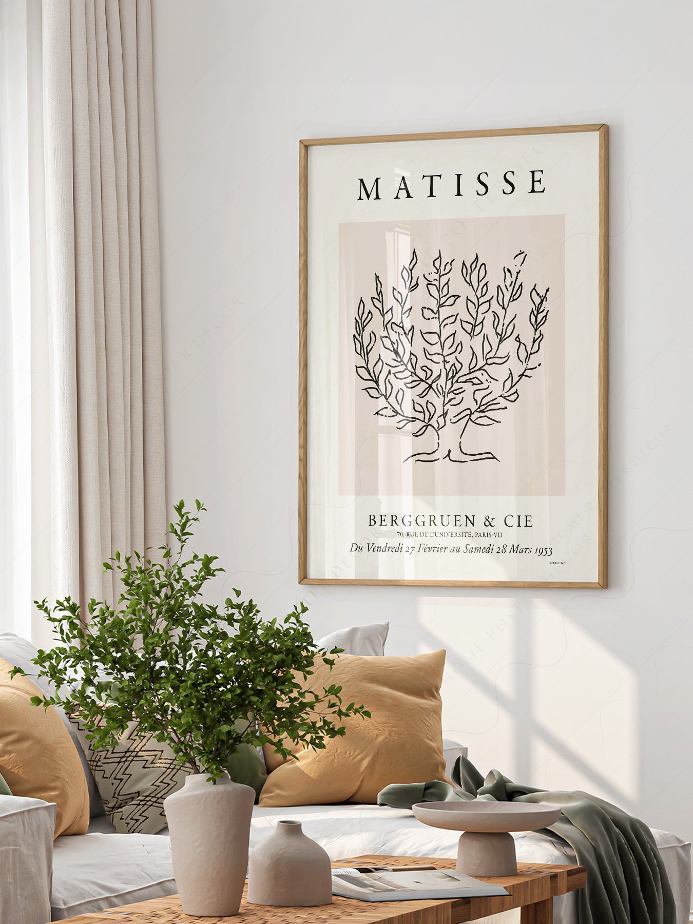 Henri Matisse, Tree drawing, Fine Art Print