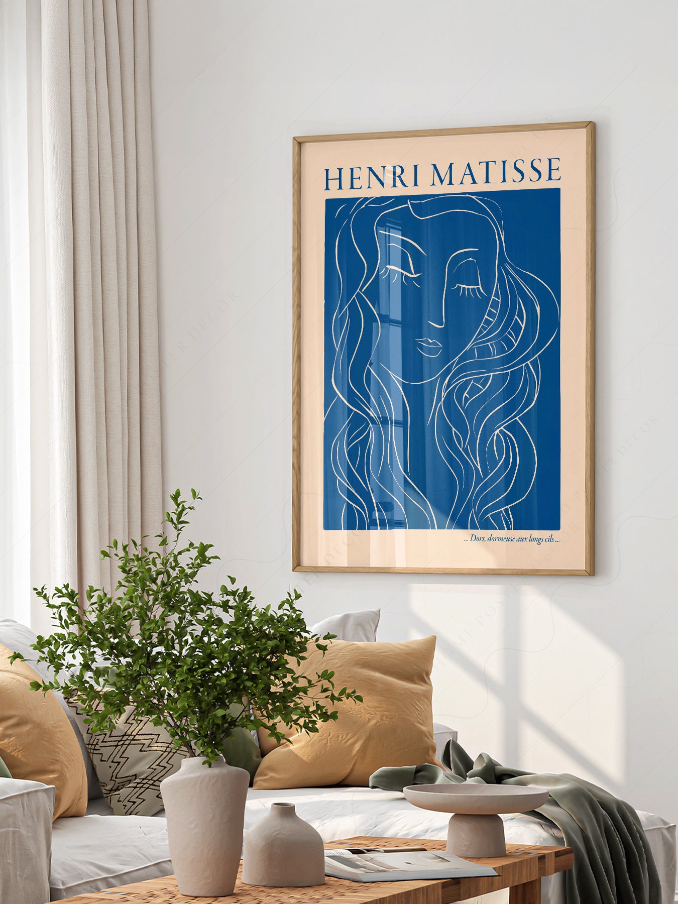 Henri Matisse Dors Dormeuse aux Longs Cils Art Print – Blue Line Art