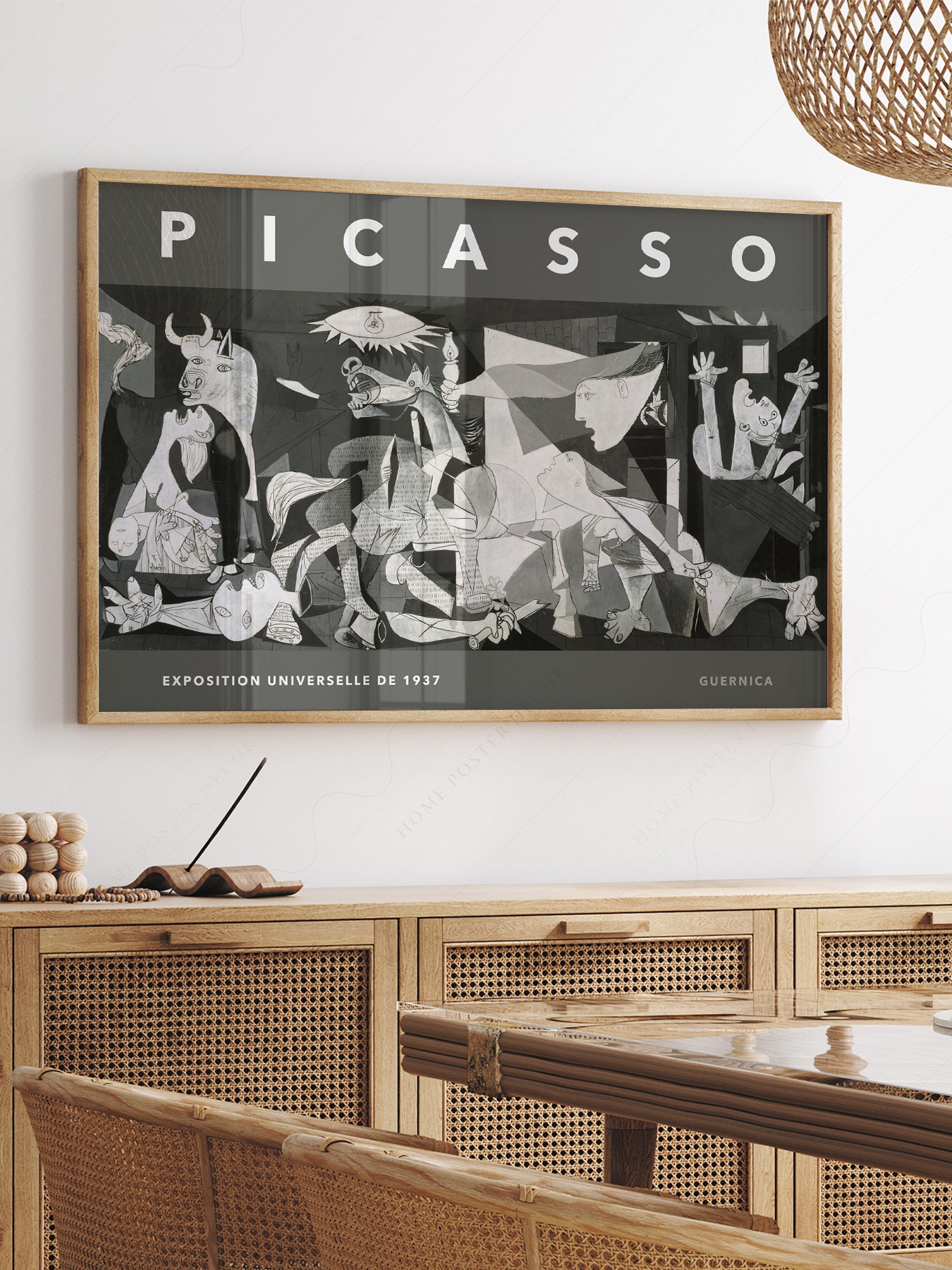 Close-up of Pablo Picasso Guernica Exhibition archival print on Premium Matte Paper