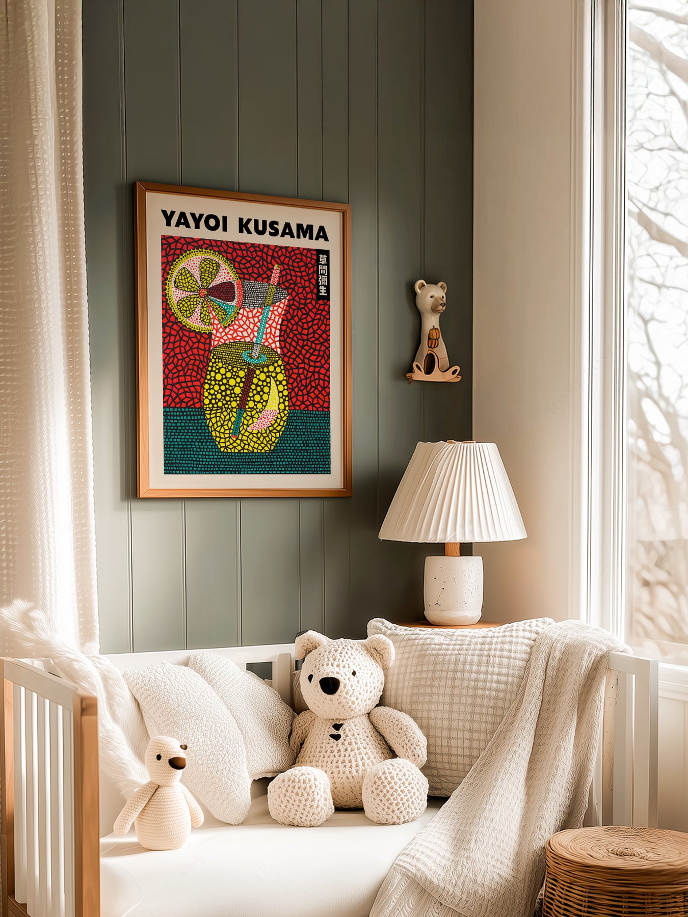 Yayoi Kusama Summer Cocktail in a light-filled Japandi-inspired living space