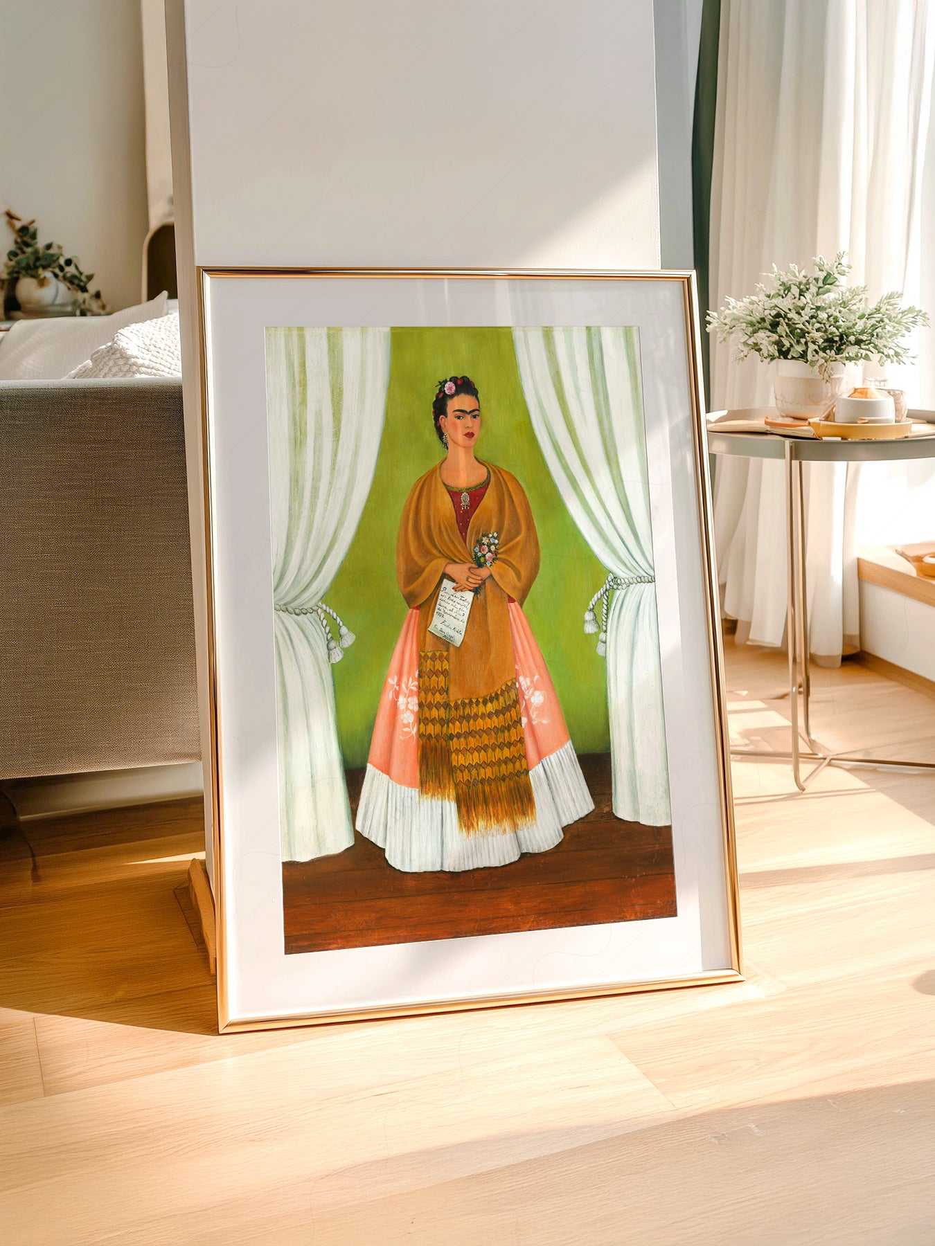 Frida Kahlo Self-Portrait Art Print – Mexican Folk Art – museum quality art print