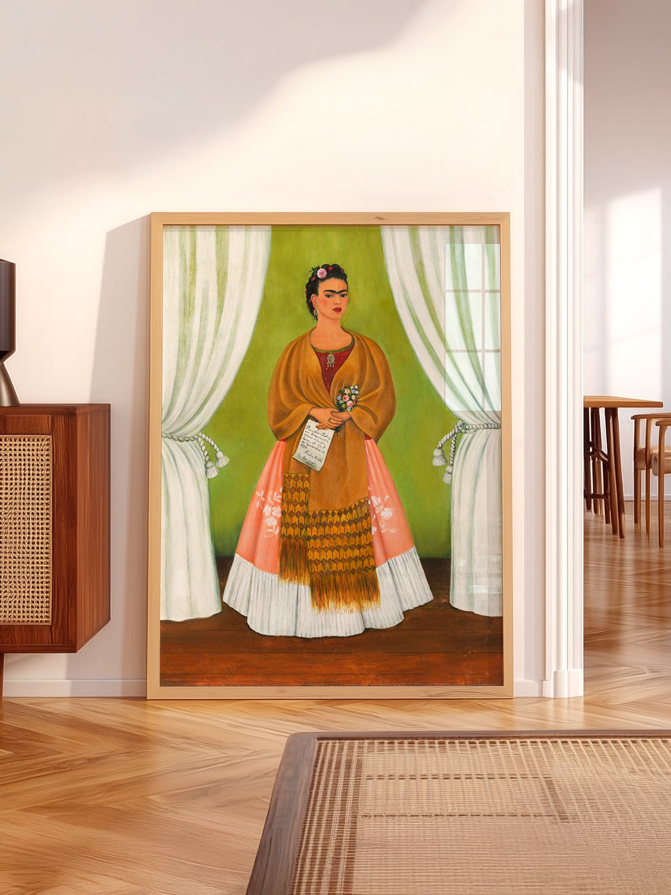 Frida Kahlo Self-Portrait Art Print – Mexican Folk Art – classic art print reproduction