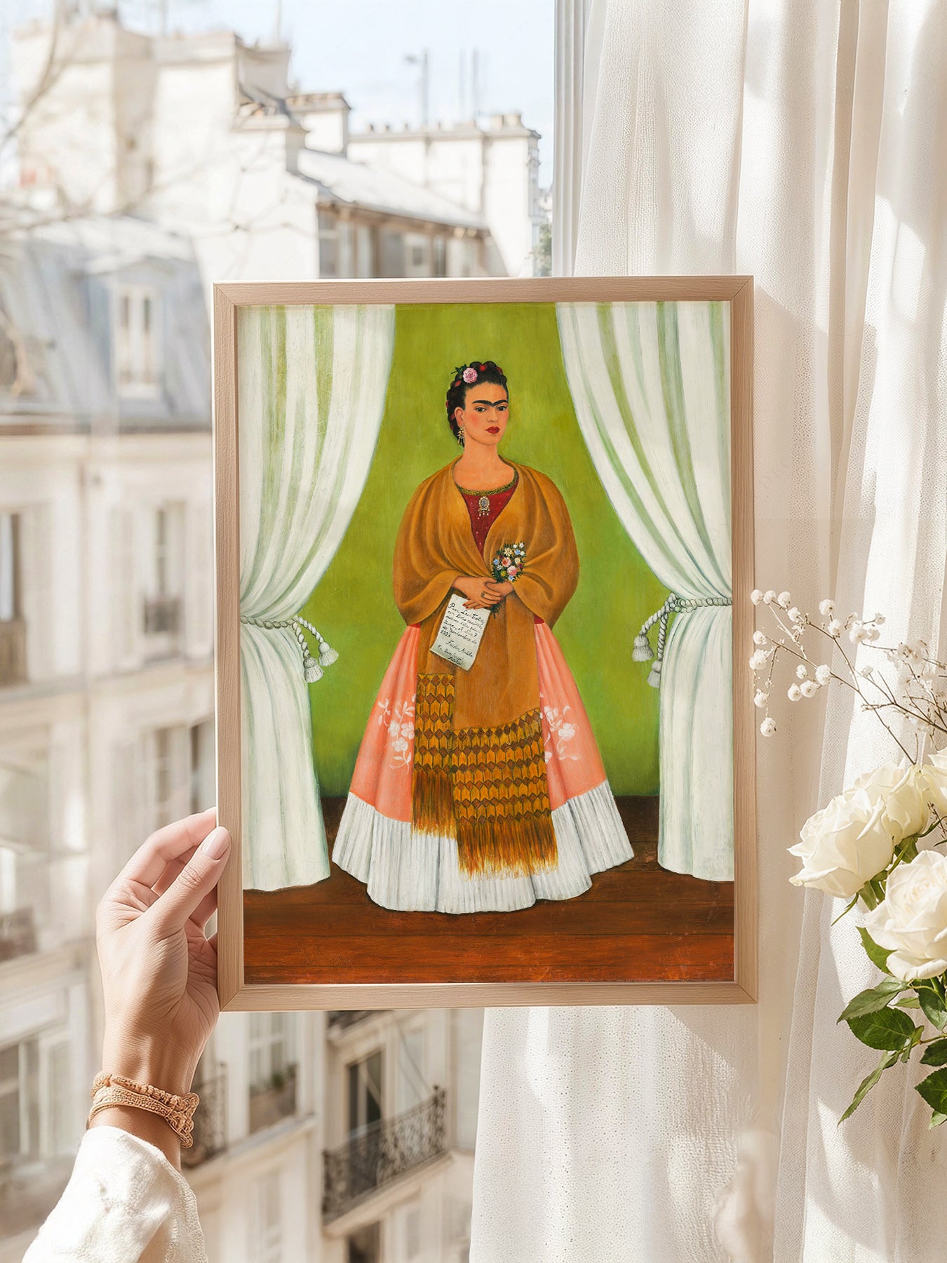 Frida Kahlo Self-Portrait Art Print – Mexican Folk Art – fine art wall poster