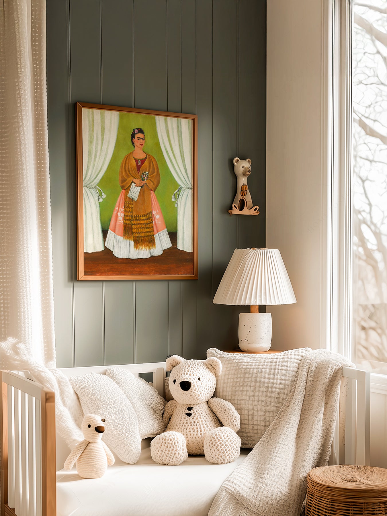 Frida Kahlo Self-Portrait Art Print – Mexican Folk Art – high quality art print